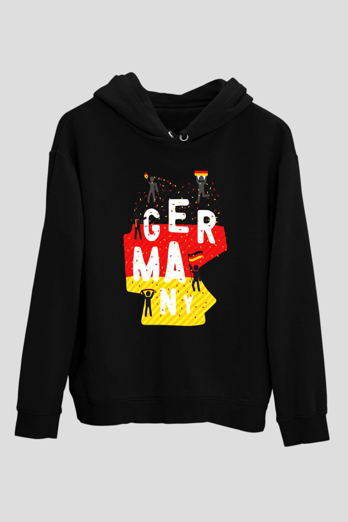 Almanya Siyah Unisex Hoodie