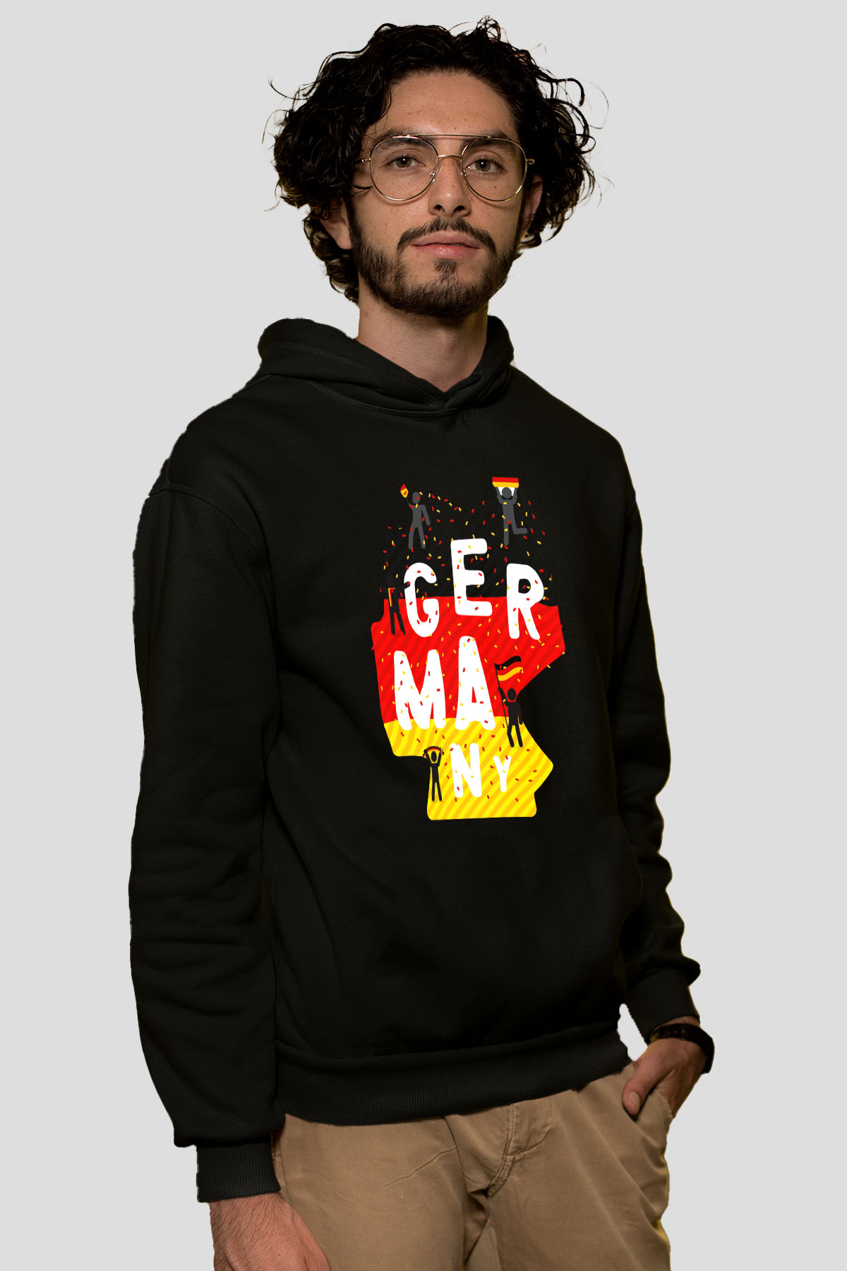 Almanya Siyah Unisex Hoodie