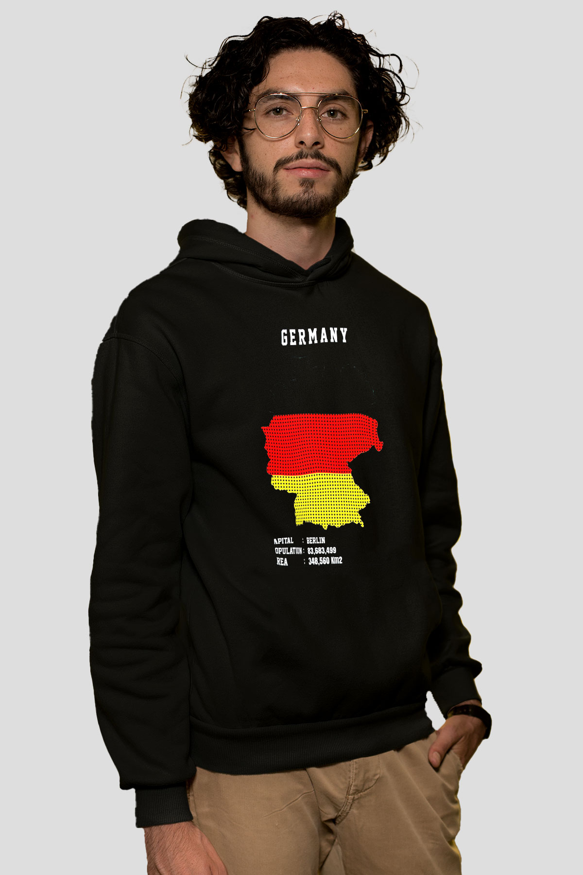 Almanya Siyah Unisex Hoodie