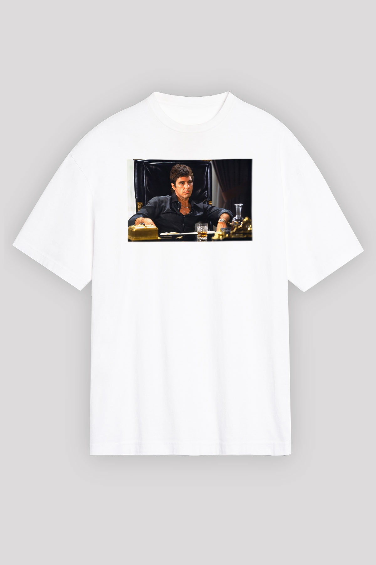 Alpacino Beyaz Unisex Oversize Tişört T-Shirt