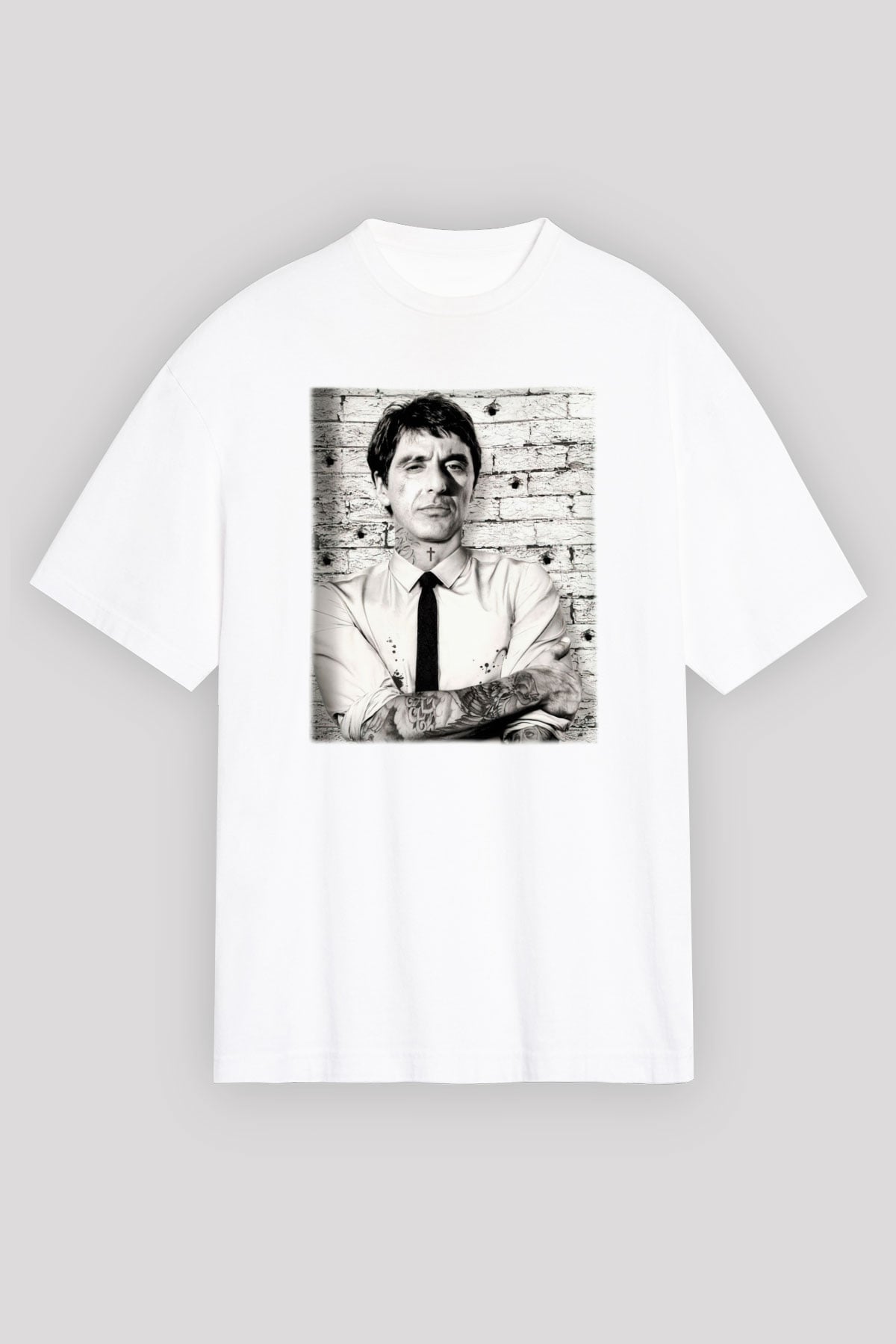 Alpacino Beyaz Unisex Oversize Tişört T-Shirt