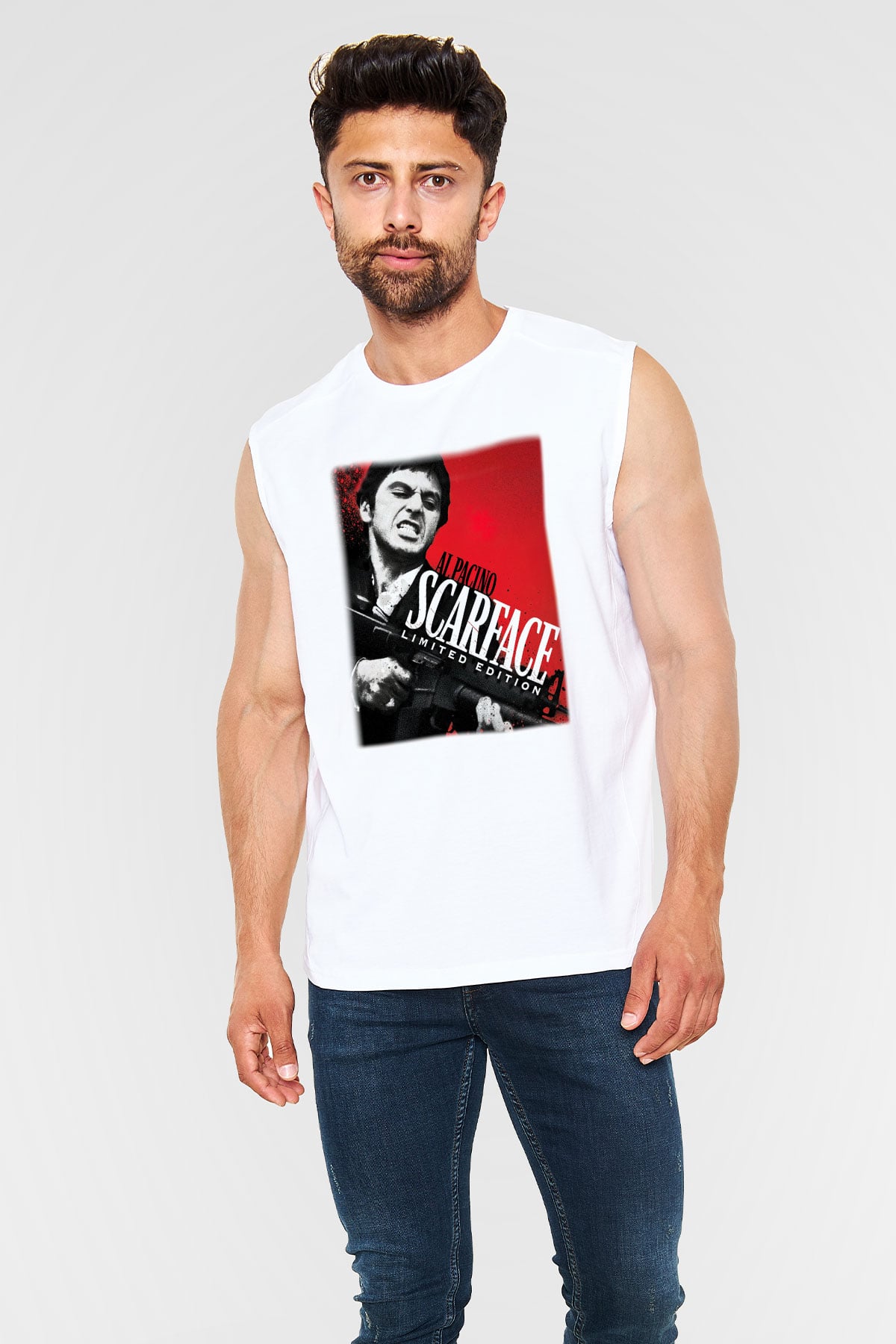 Alpacino Scarface Limited Edition Beyaz Unisex Kolsuz Tişört