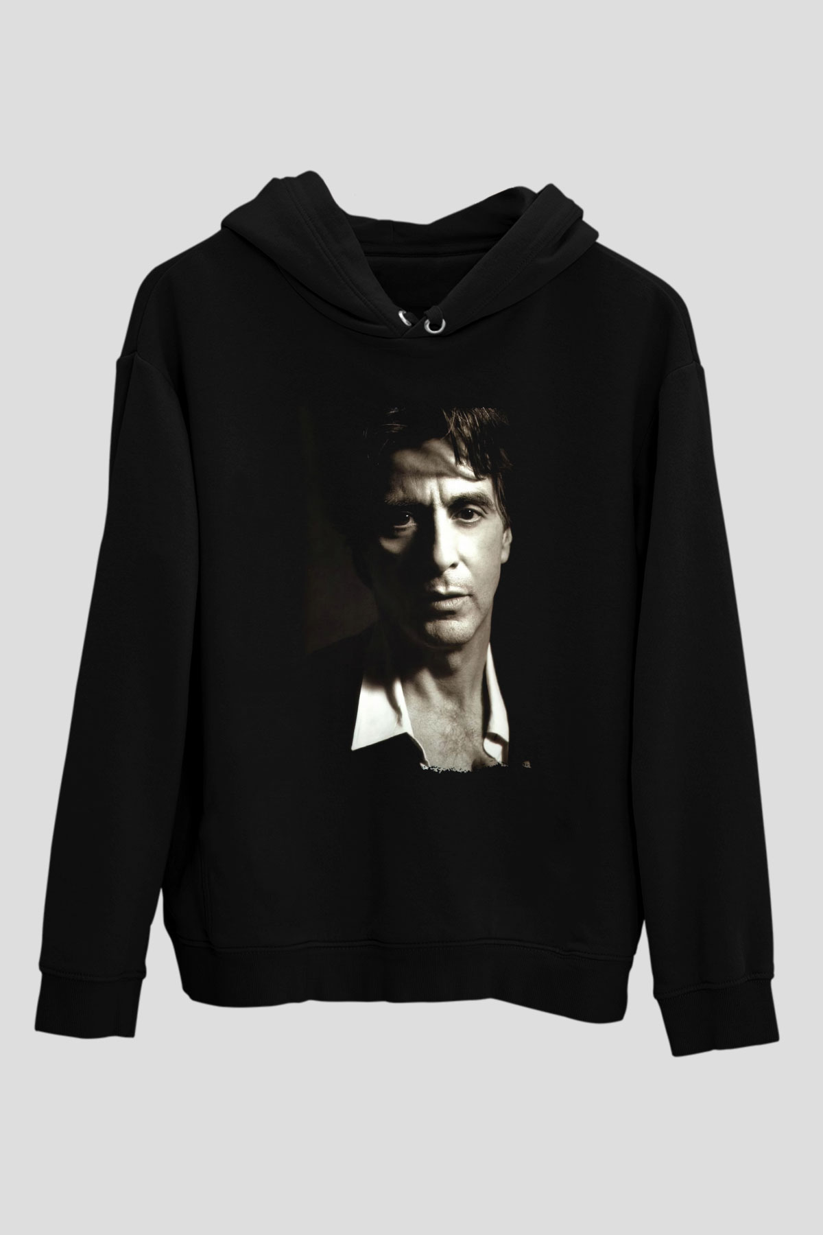 Alpacino Siyah Unisex Kapüşonlu Sweatshirt