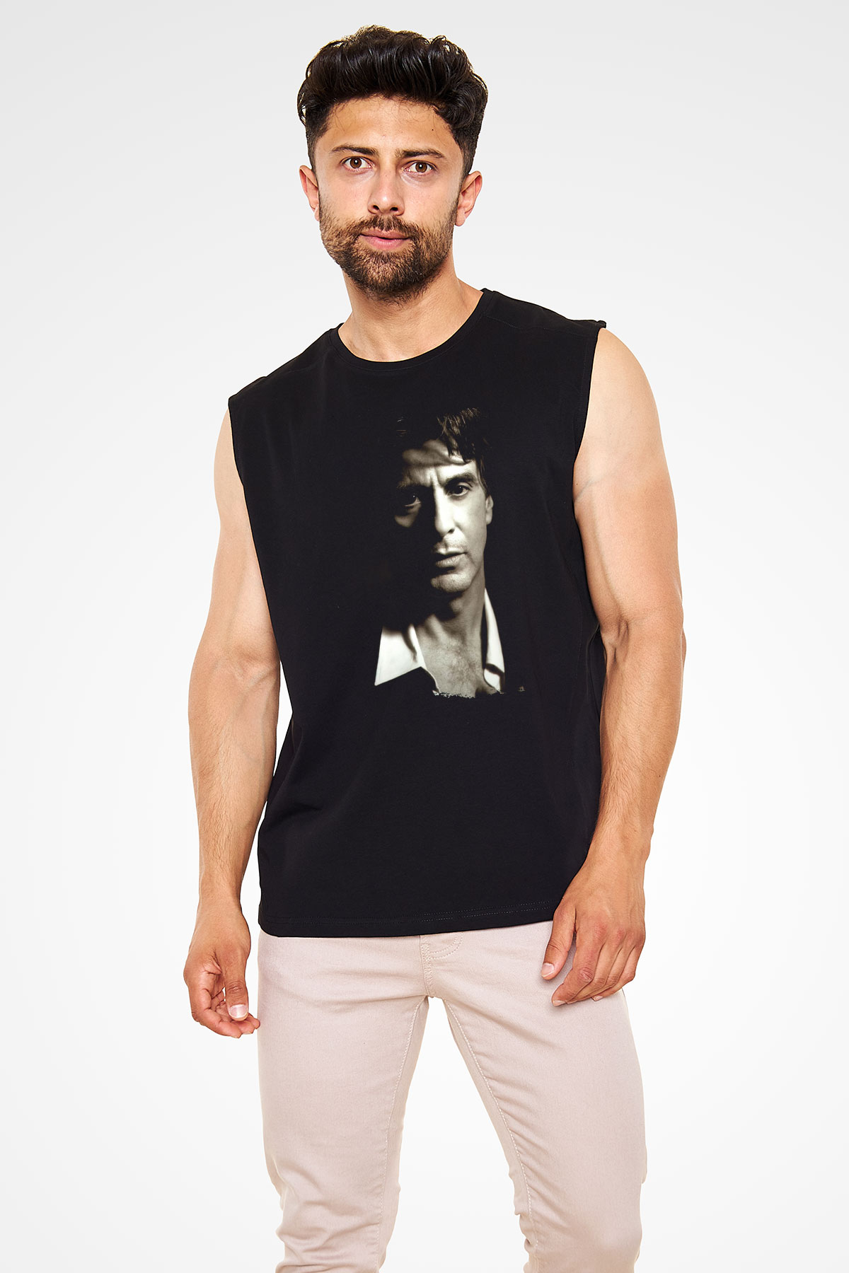 Alpacino Siyah Unisex Kolsuz Tişört