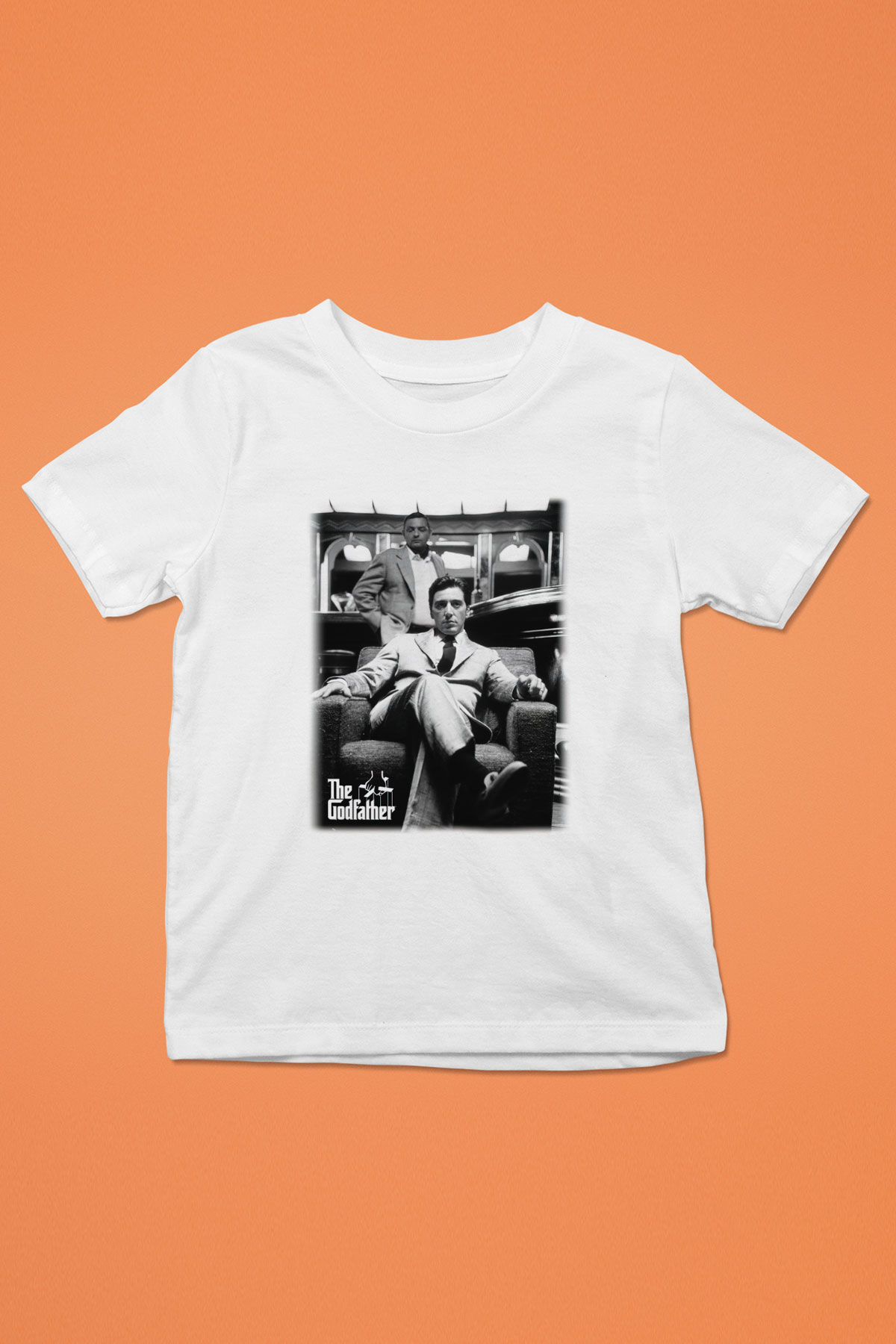 Alpacino The Godfather Baskılı Beyaz Unisex Çocuk Tişört