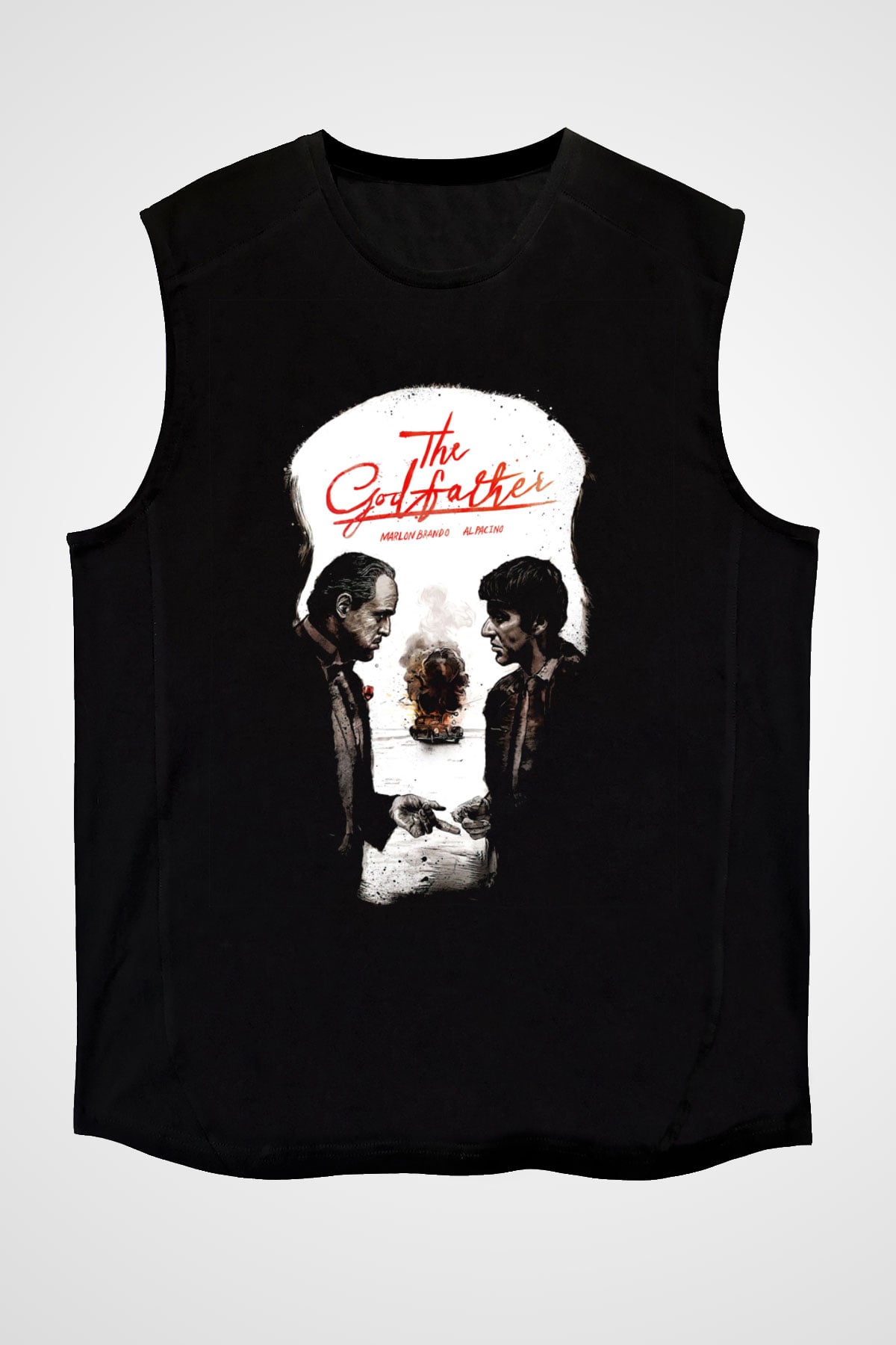 Alpacino The Godfather Siyah Unisex Kolsuz Tişört