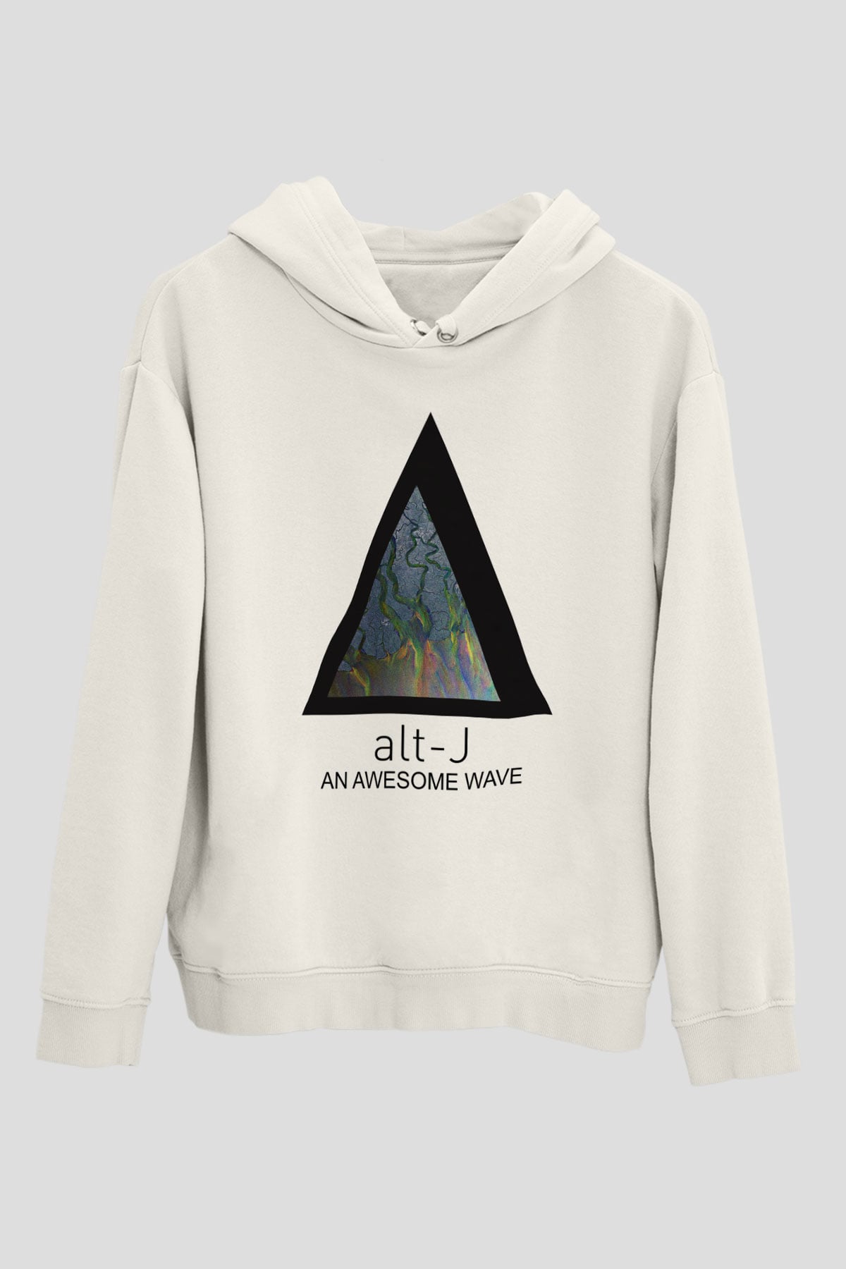 Alt-J Beyaz Unisex Kapşonlu Sweatshirt