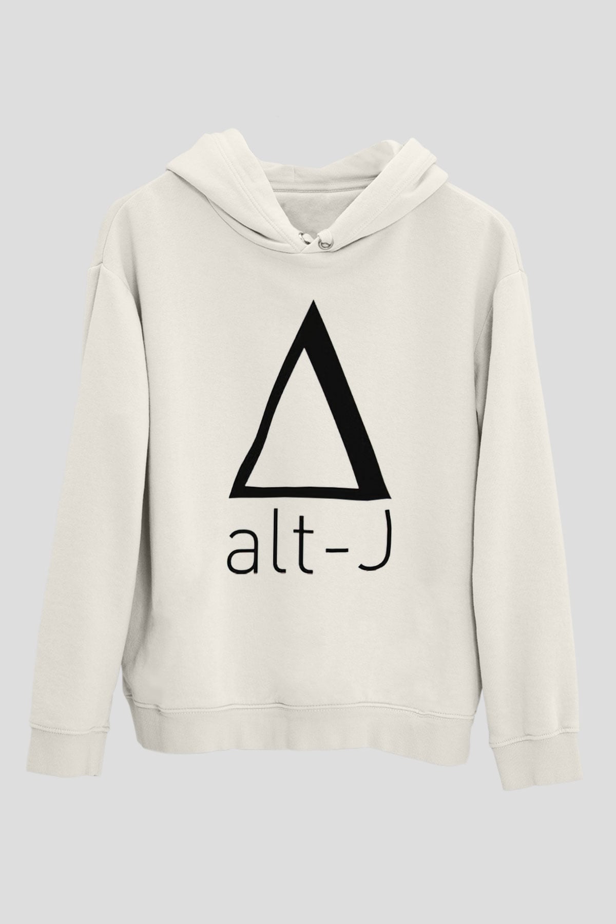 Alt-J Beyaz Unisex Kapüşonlu Sweatshirt