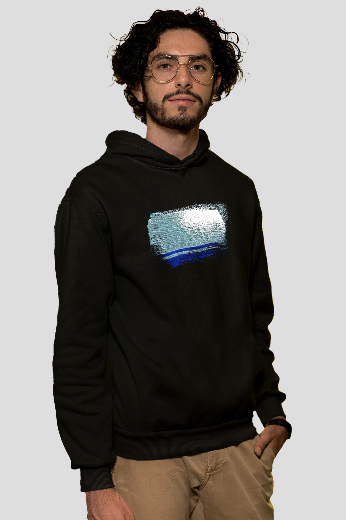 Altay Cumhuriyeti - Altai Republic Bayrağı Baskılı Unisex Siyah Hoodie