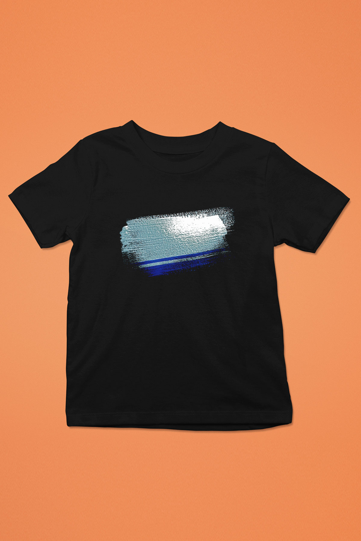 Altay Cumhuriyeti - Altai Republic Bayrağı Baskılı Unisex Siyah Çocuk Tişörtü