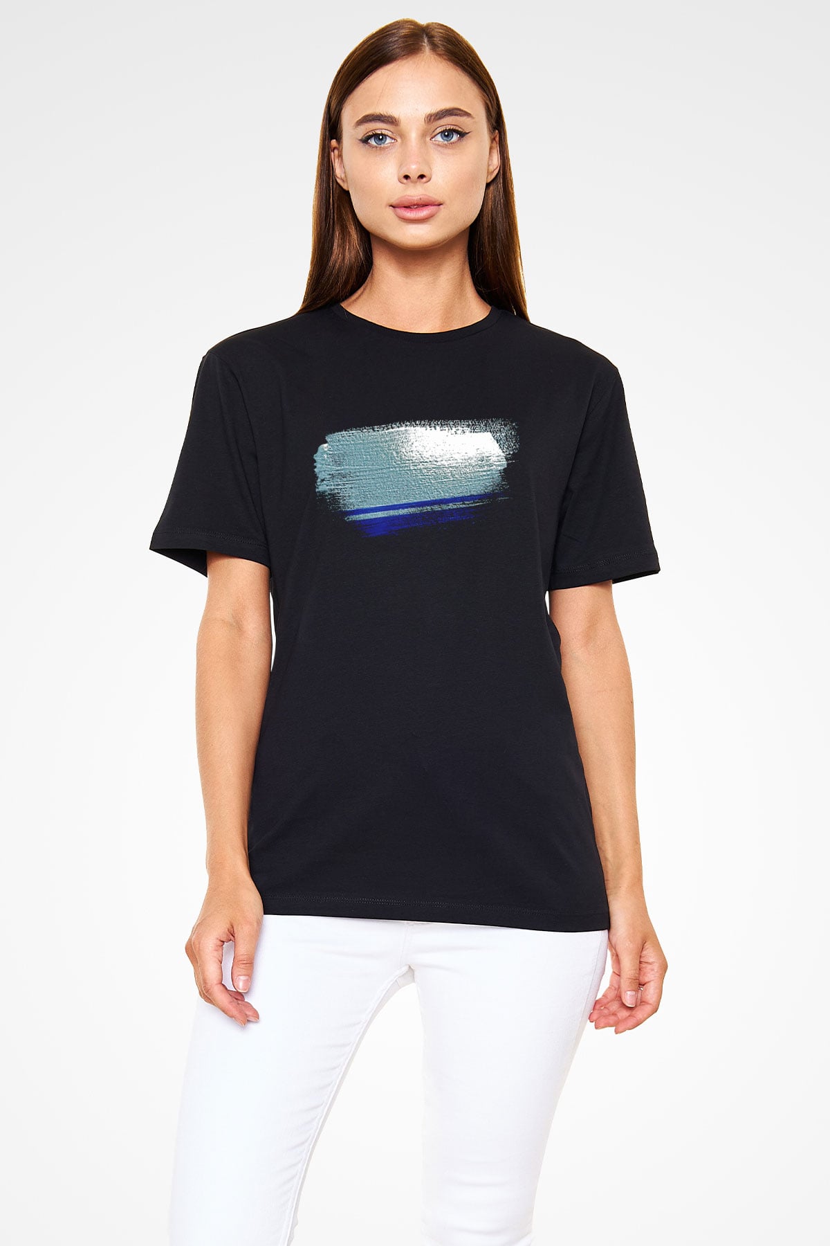 Altay Cumhuriyeti - Altai Republic Bayrağı Baskılı Unisex Siyah Tişört
