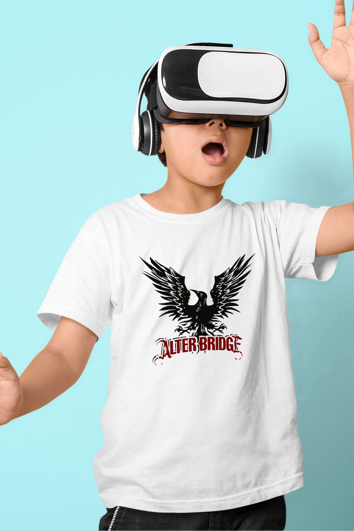 Alter Bridge Baskılı Beyaz Unisex Çocuk Tişört
