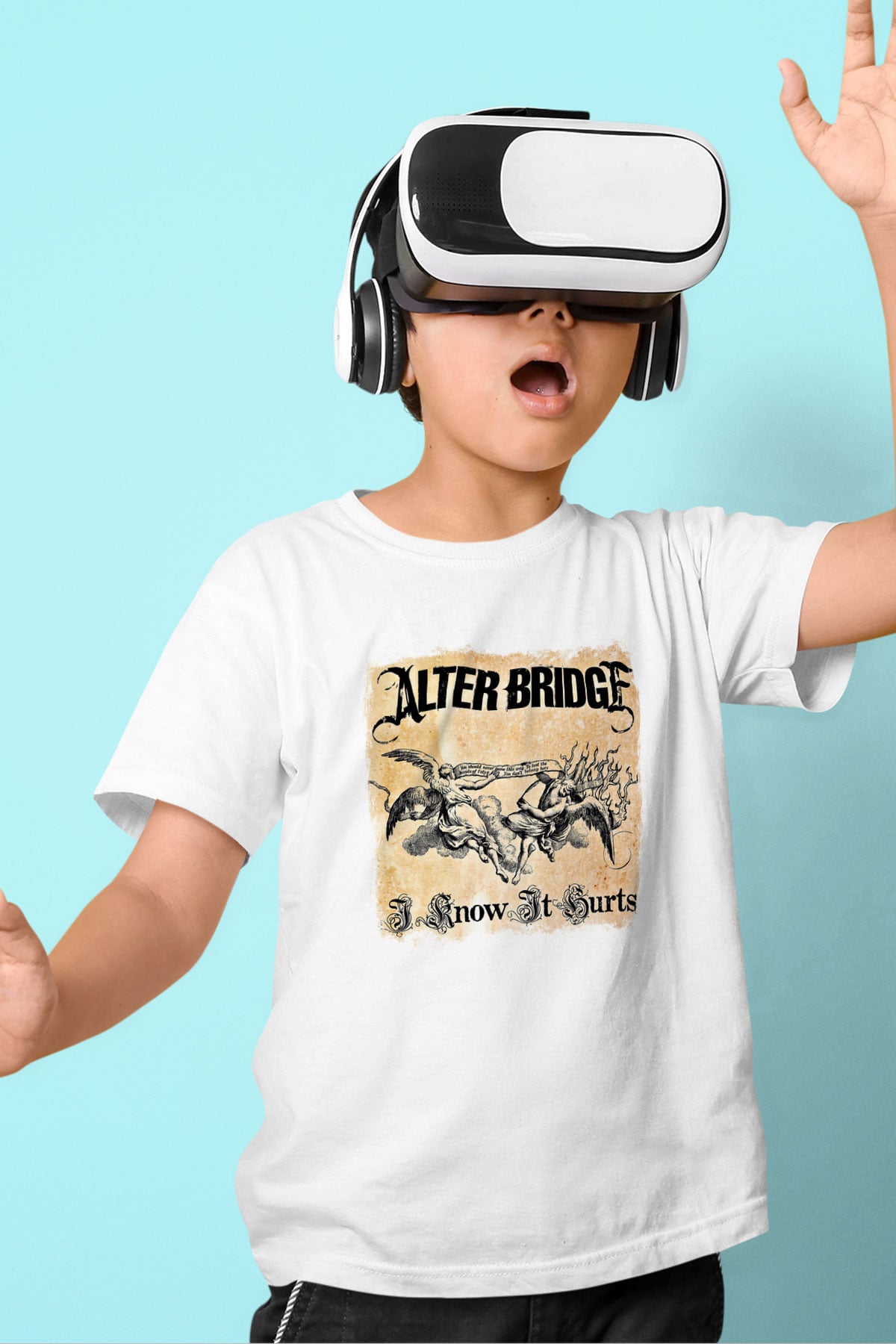 Alter Bridge Baskılı Unisex Beyaz Çocuk Tişört