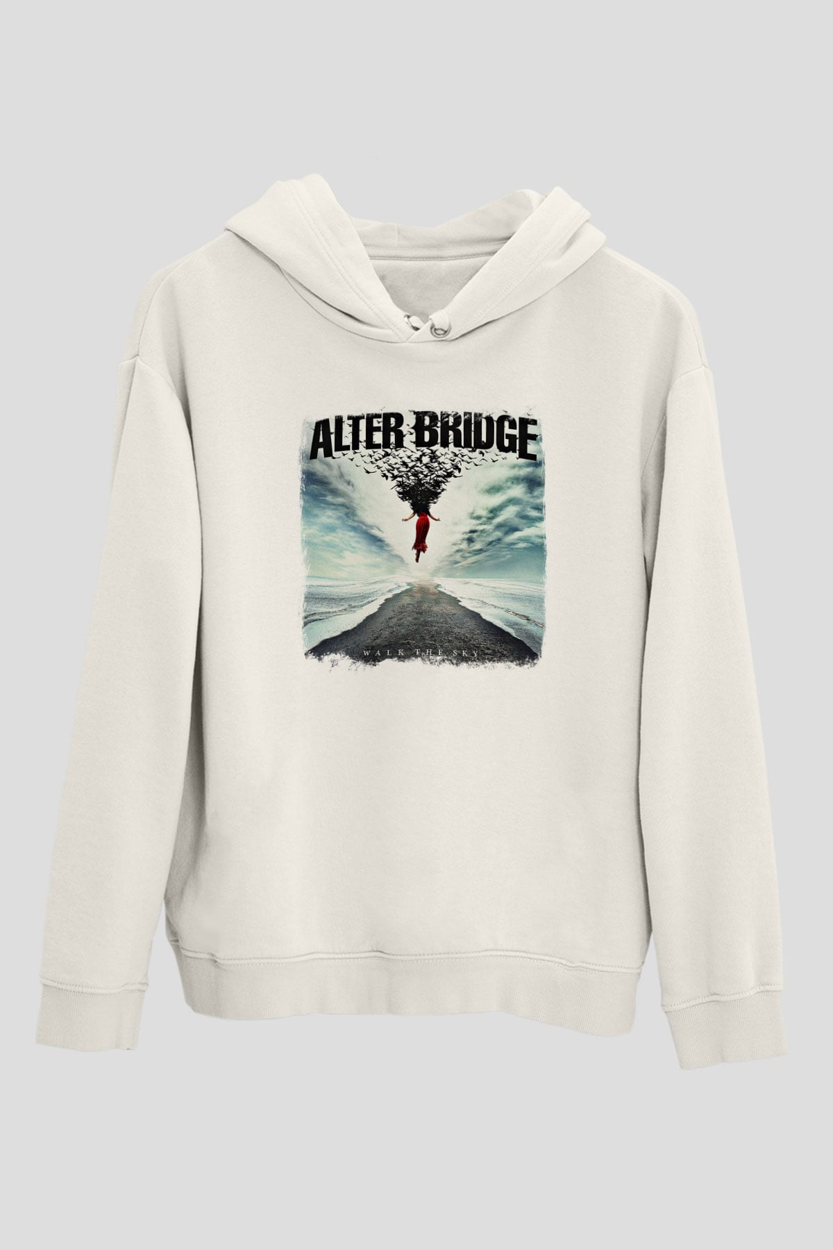 Alter Bridge Baskılı Unisex Beyaz Hoodie