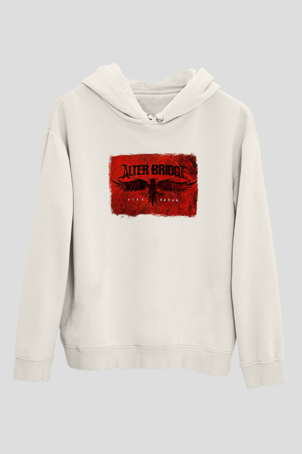 Alter Bridge Baskılı Unisex Beyaz Hoodie
