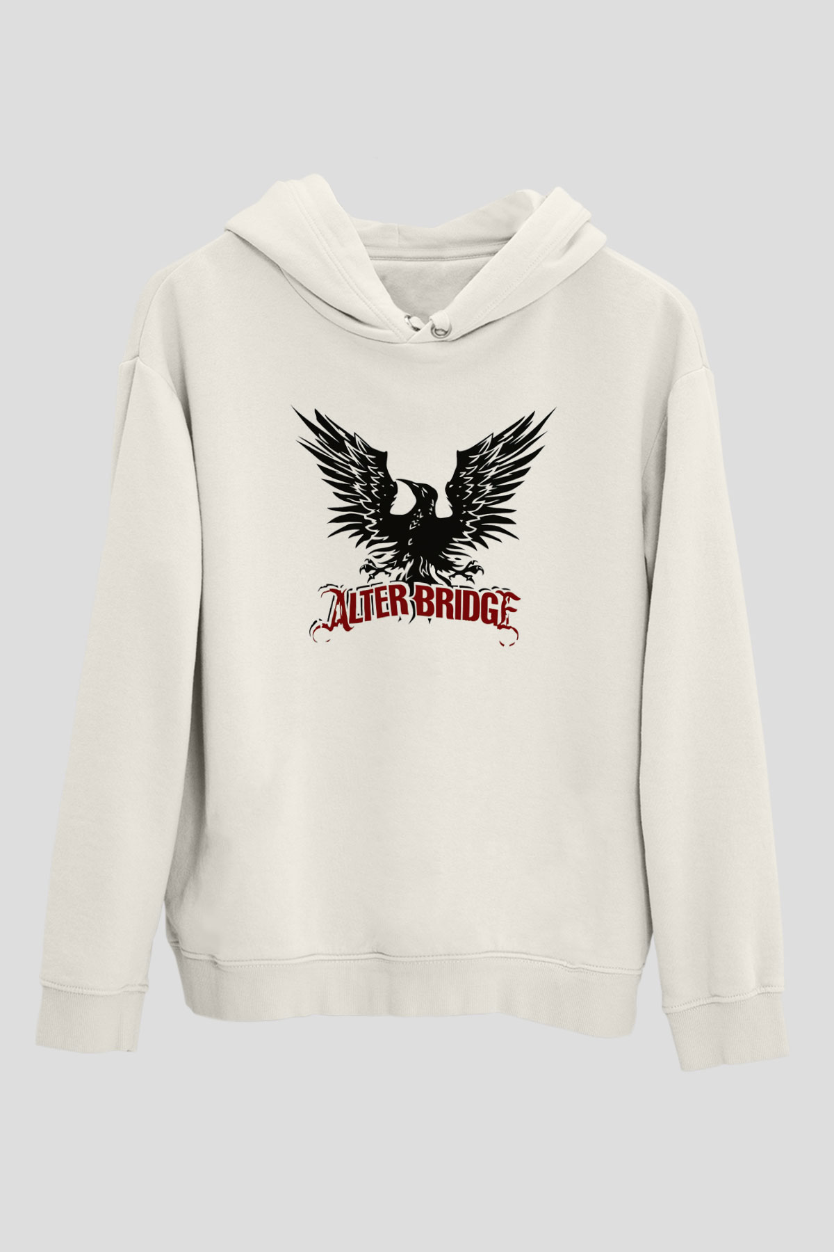 Alter Bridge Beyaz Unisex Kapşonlu Sweatshirt