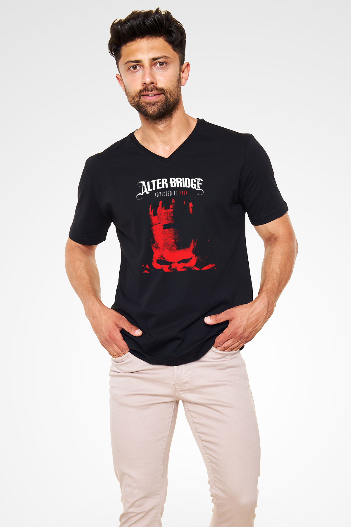 Alter Bridge Siyah Unisex V Yaka Tişört