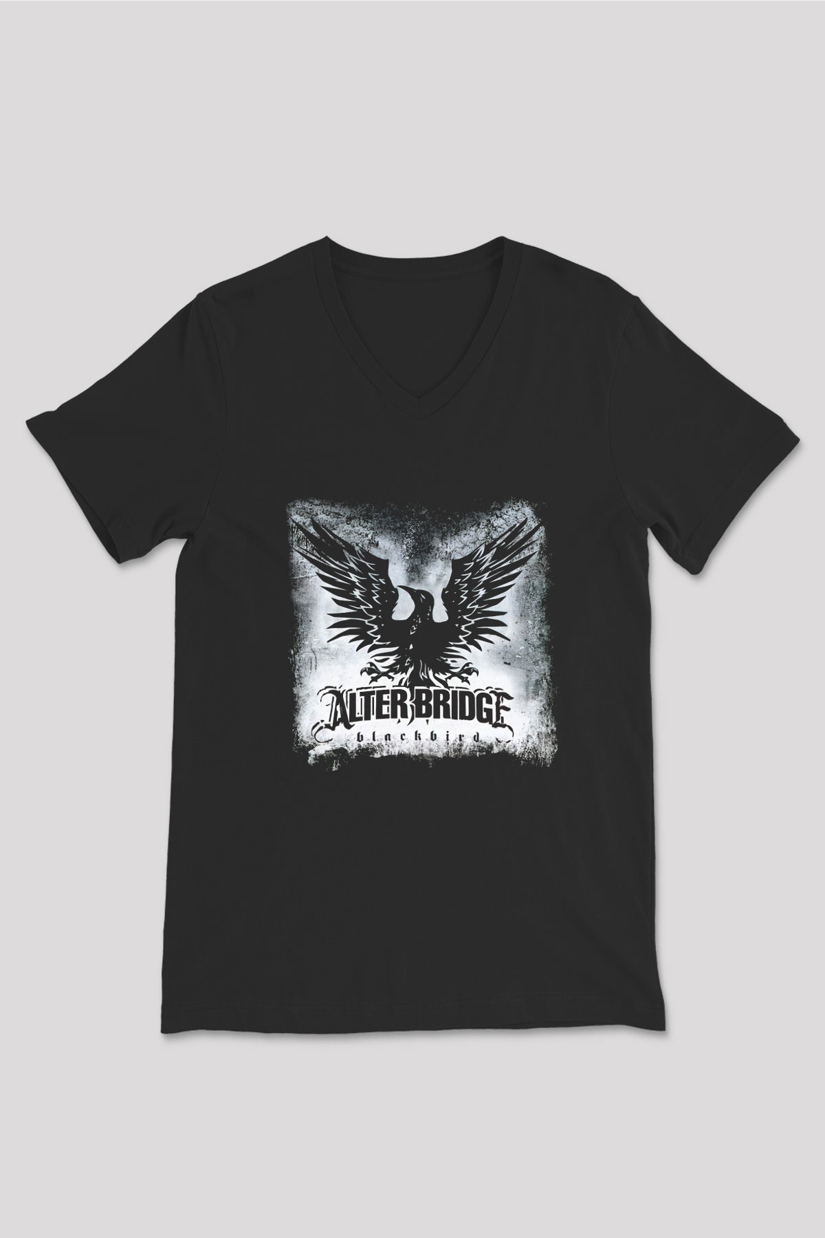 Alter Bridge Siyah Unisex V Yaka Tişört T-Shirt