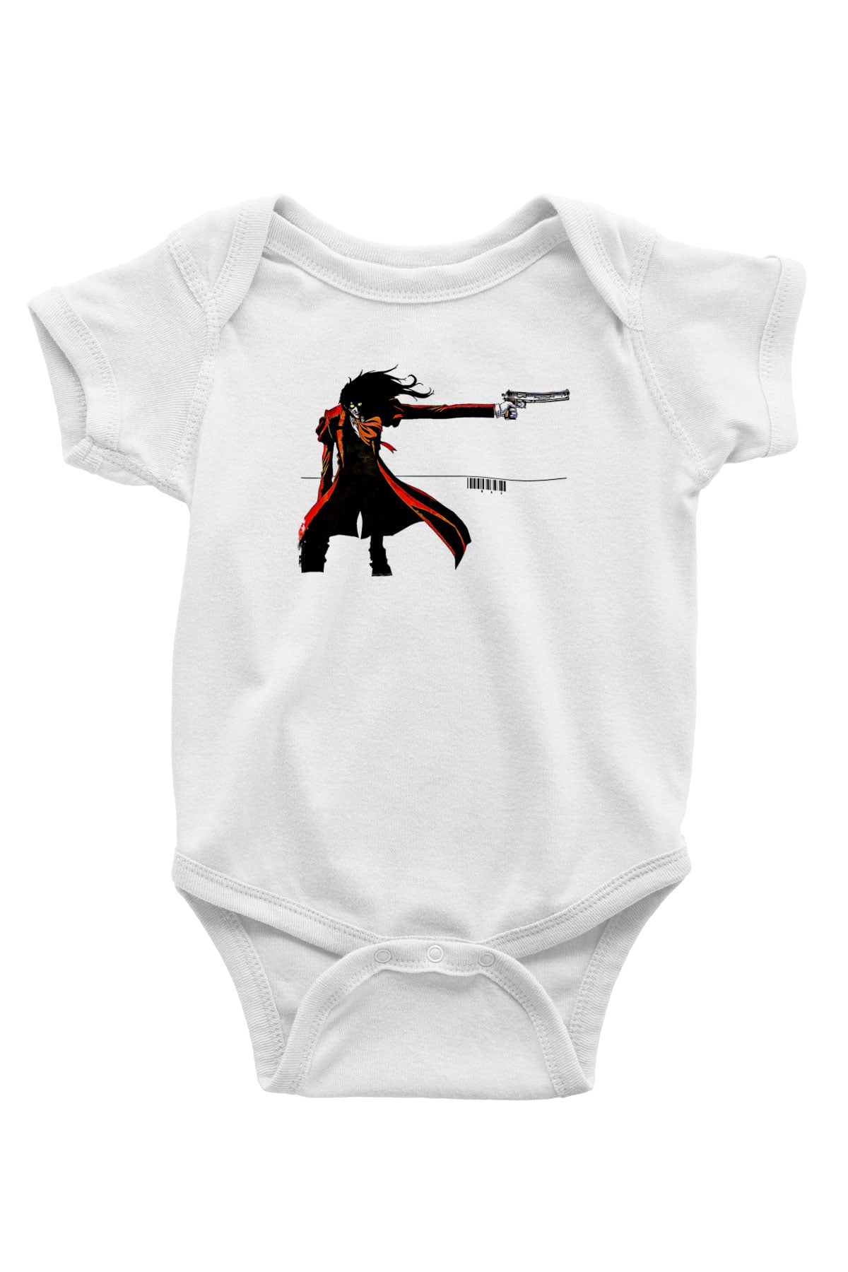 Alucard Baskılı Beyaz Unisex Bebek Body - Zıbın