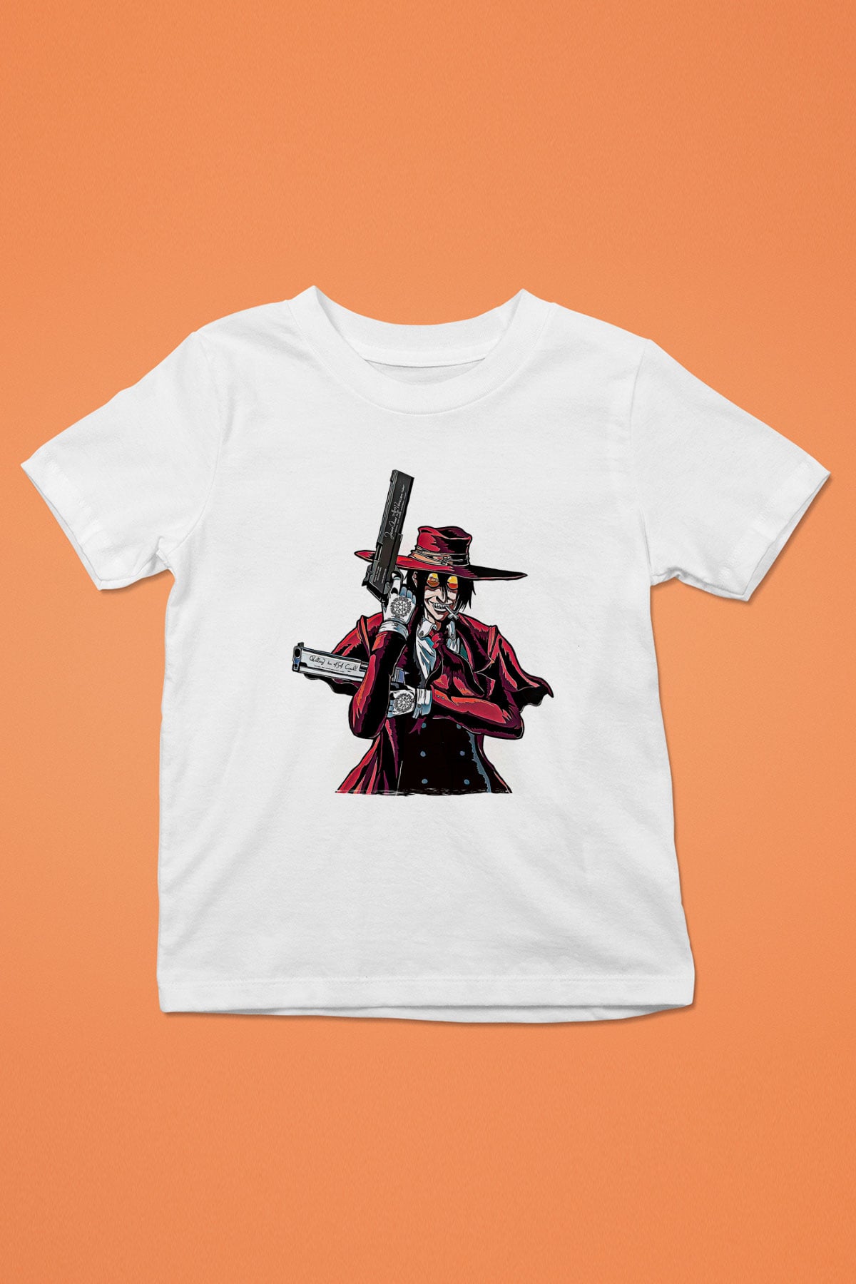 Alucard Baskılı Beyaz Unisex Beyaz Çocuk Tişört - Tshirt