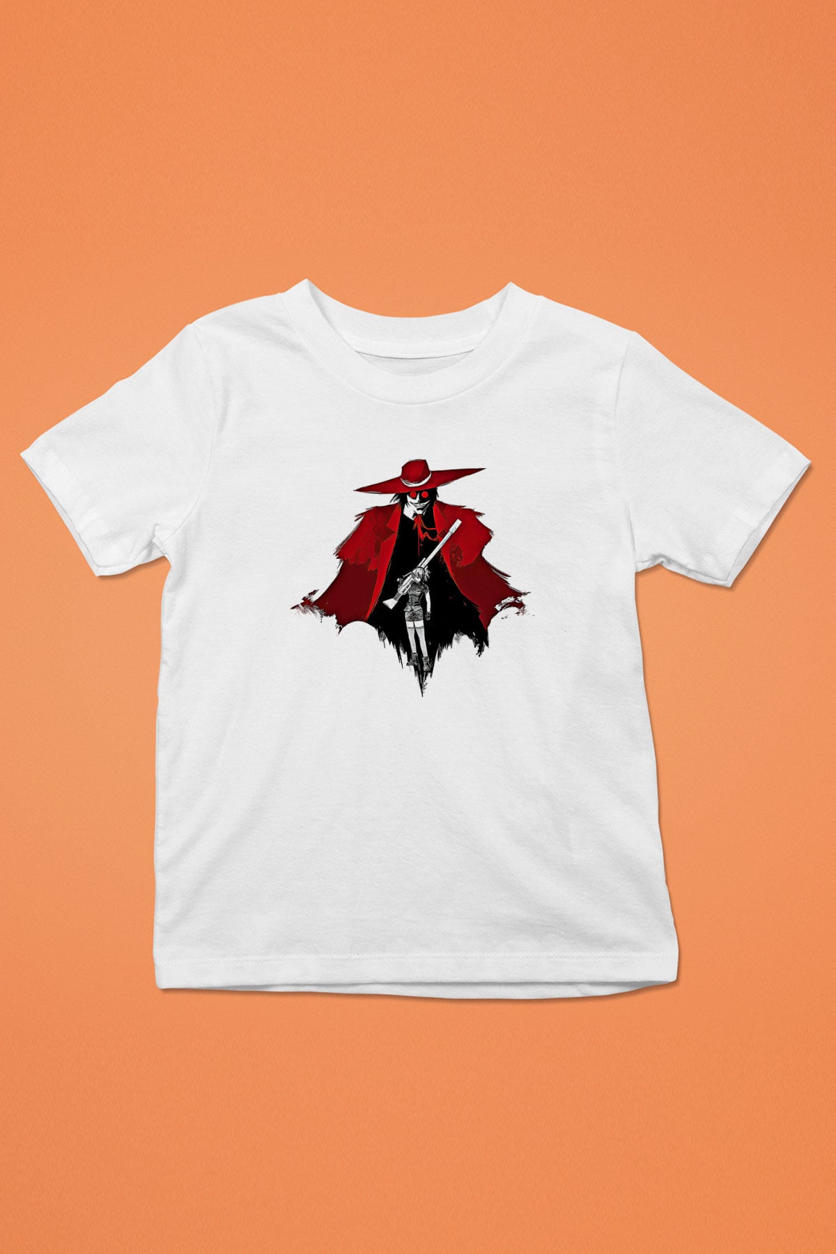 Alucard Baskılı Beyaz Unisex Beyaz Çocuk Tişört - Tshirt