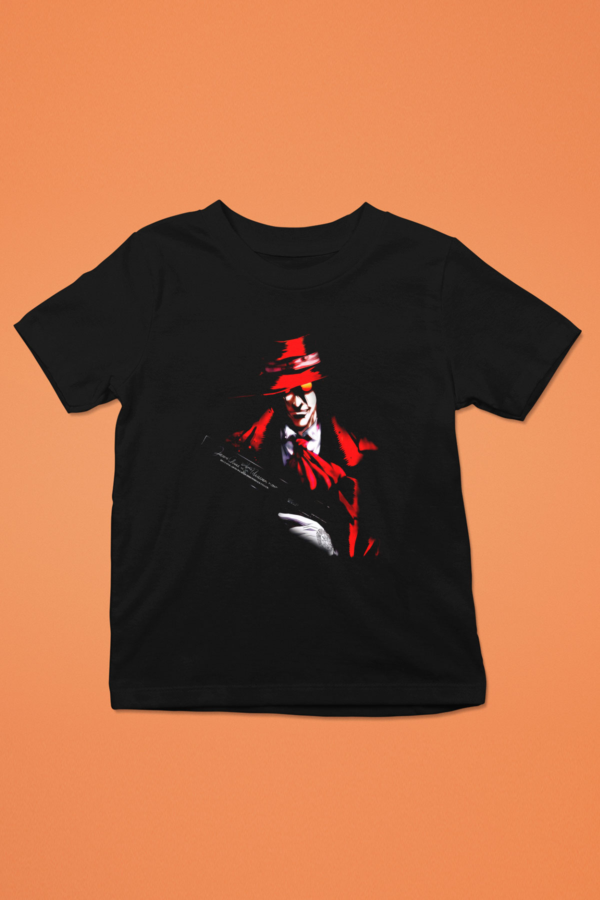 Alucard Baskılı Unisex Siyah Çocuk Tişört - Tshirt