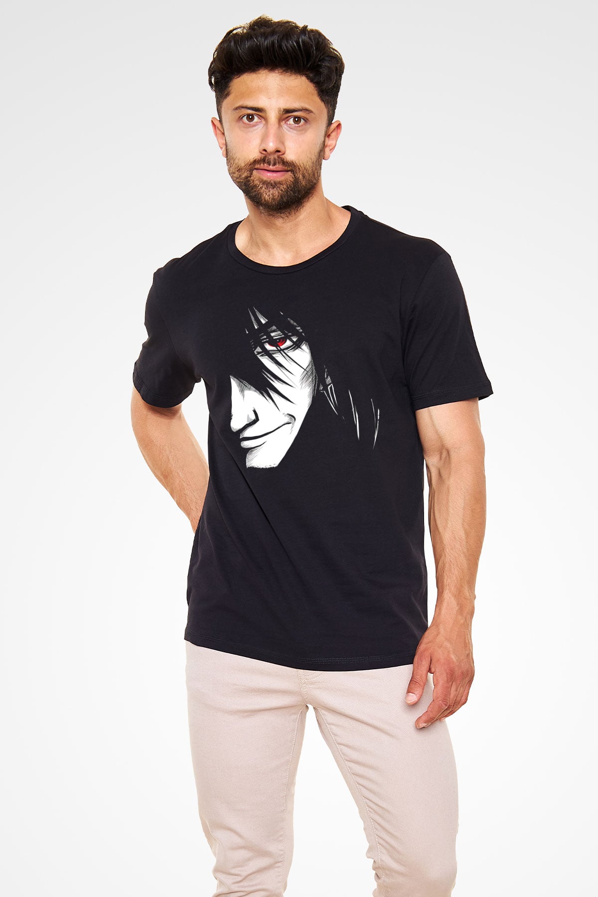 Alucard Baskılı Unisex Siyah Tişört - Tshirt