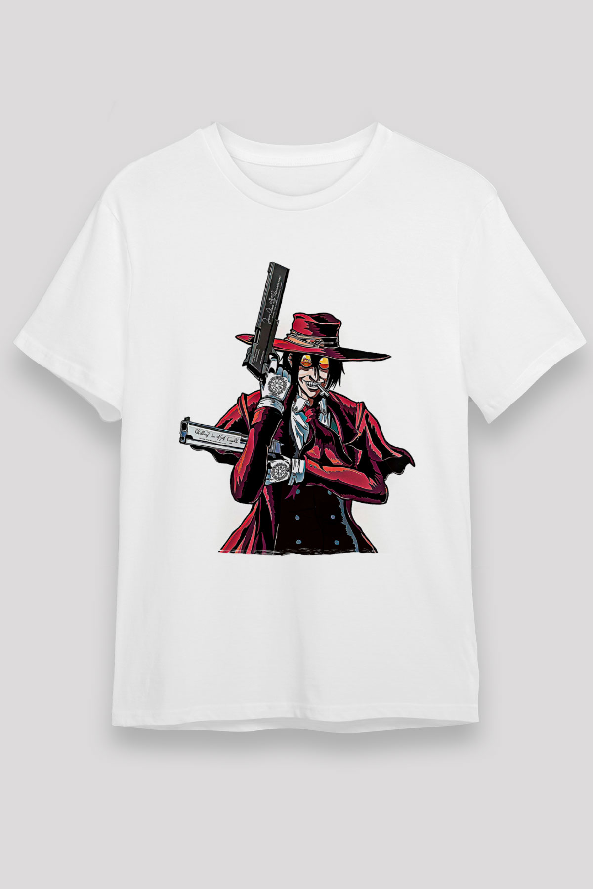 Alucard Unisex Baskılı Beyaz Tişört - Tshirt
