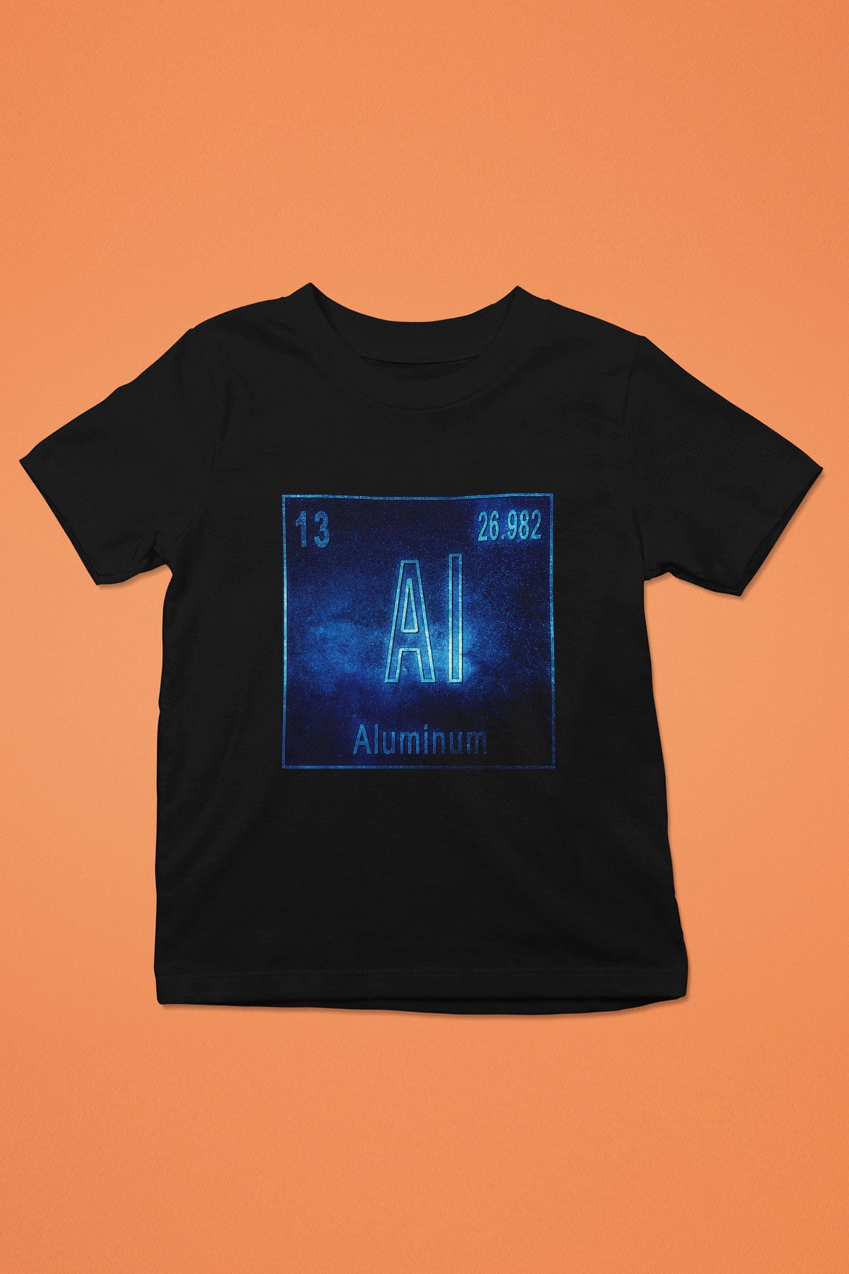 Alüminyum Atom Numarası Baskılı Unisex Siyah Çocuk Tişört
