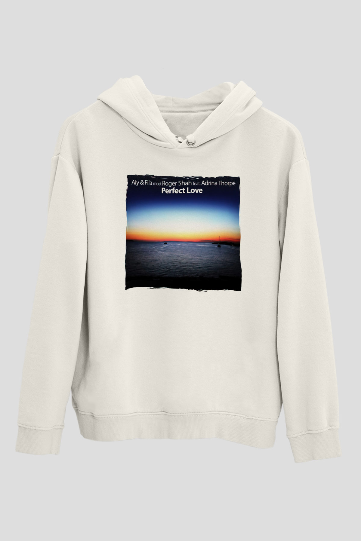 Aly & Fila Beyaz Unisex Kapüşonlu Sweatshirt