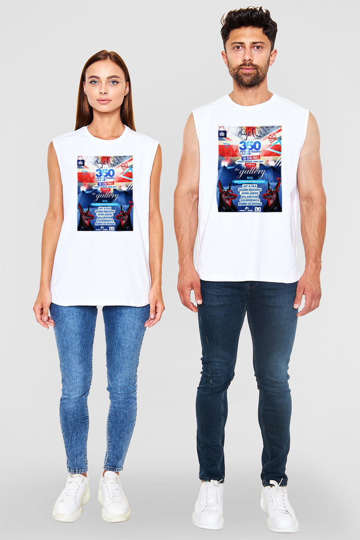 Aly & Fila Beyaz Unisex Kolsuz Tişört