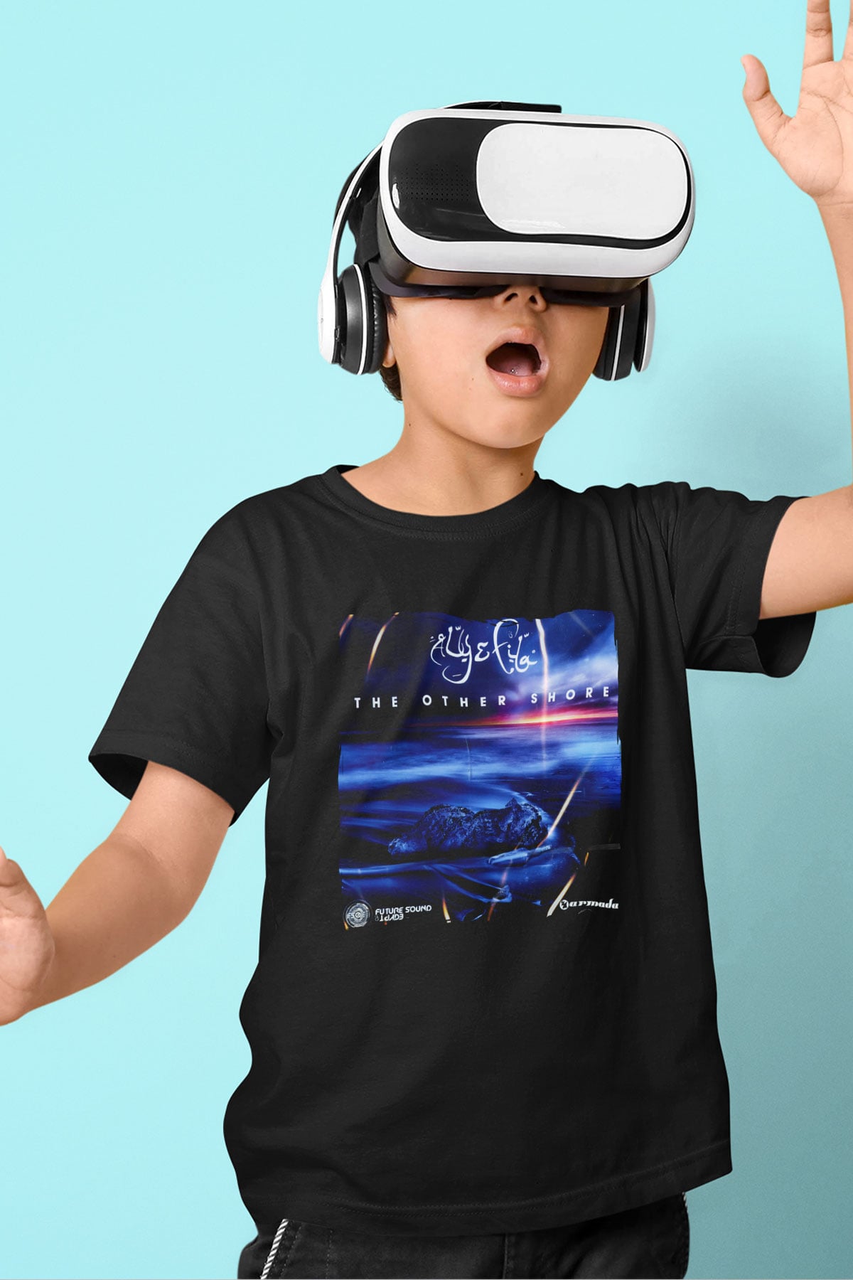 Aly & Fila Siyah Unisex Çocuk Tişört