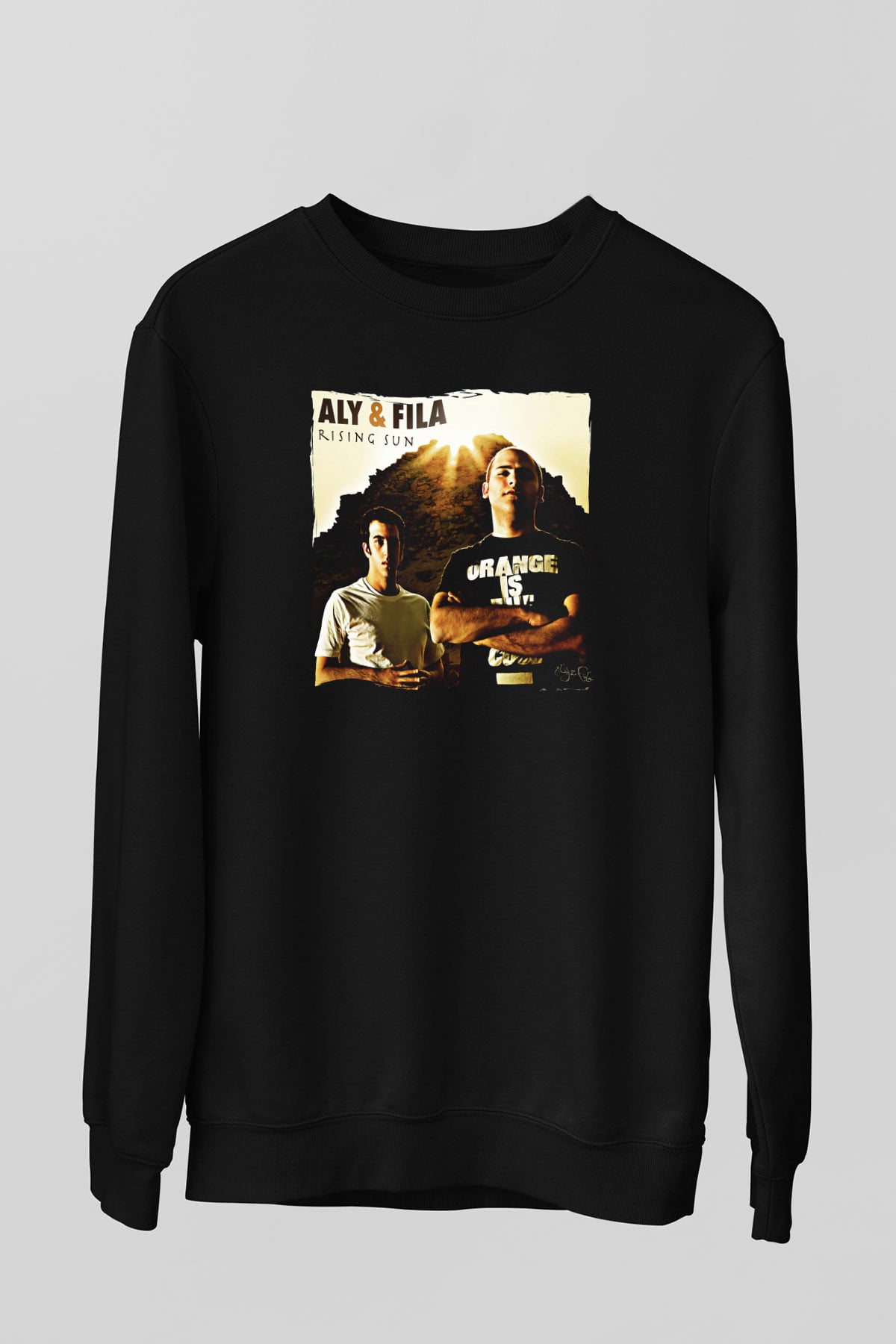 Aly & Fila Siyah Unisex Sweatshirt