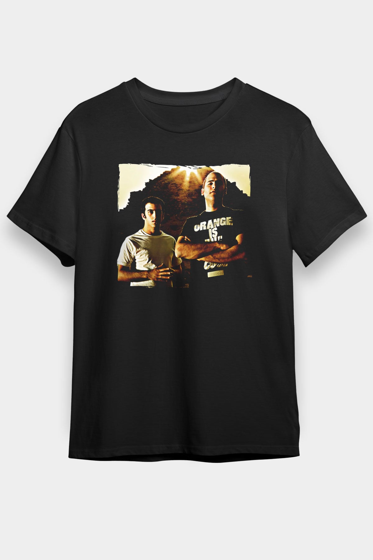Aly & Fila Siyah Unisex Tişört T-Shirt - TişörtFabrikası