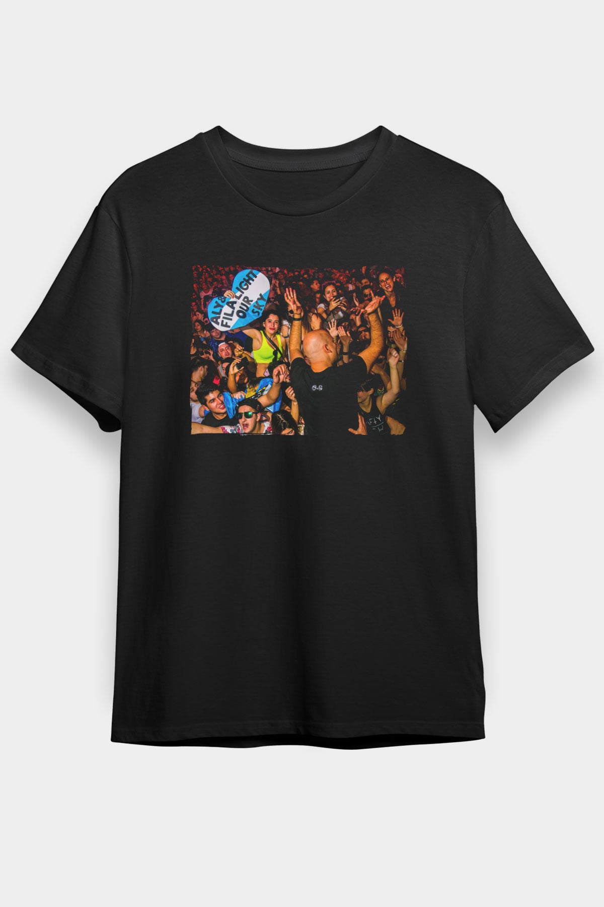 Aly & Fila Siyah Unisex Tişört T-Shirt - TişörtFabrikası