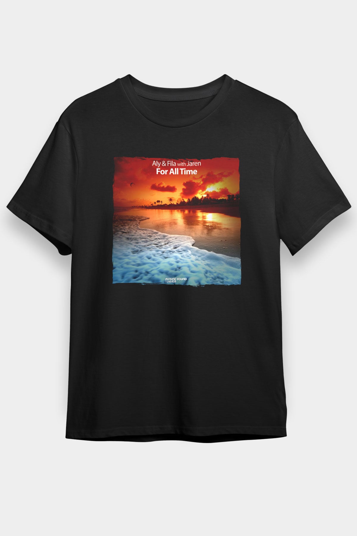 Aly & Fila Siyah Unisex Tişört T-Shirt - TişörtFabrikası