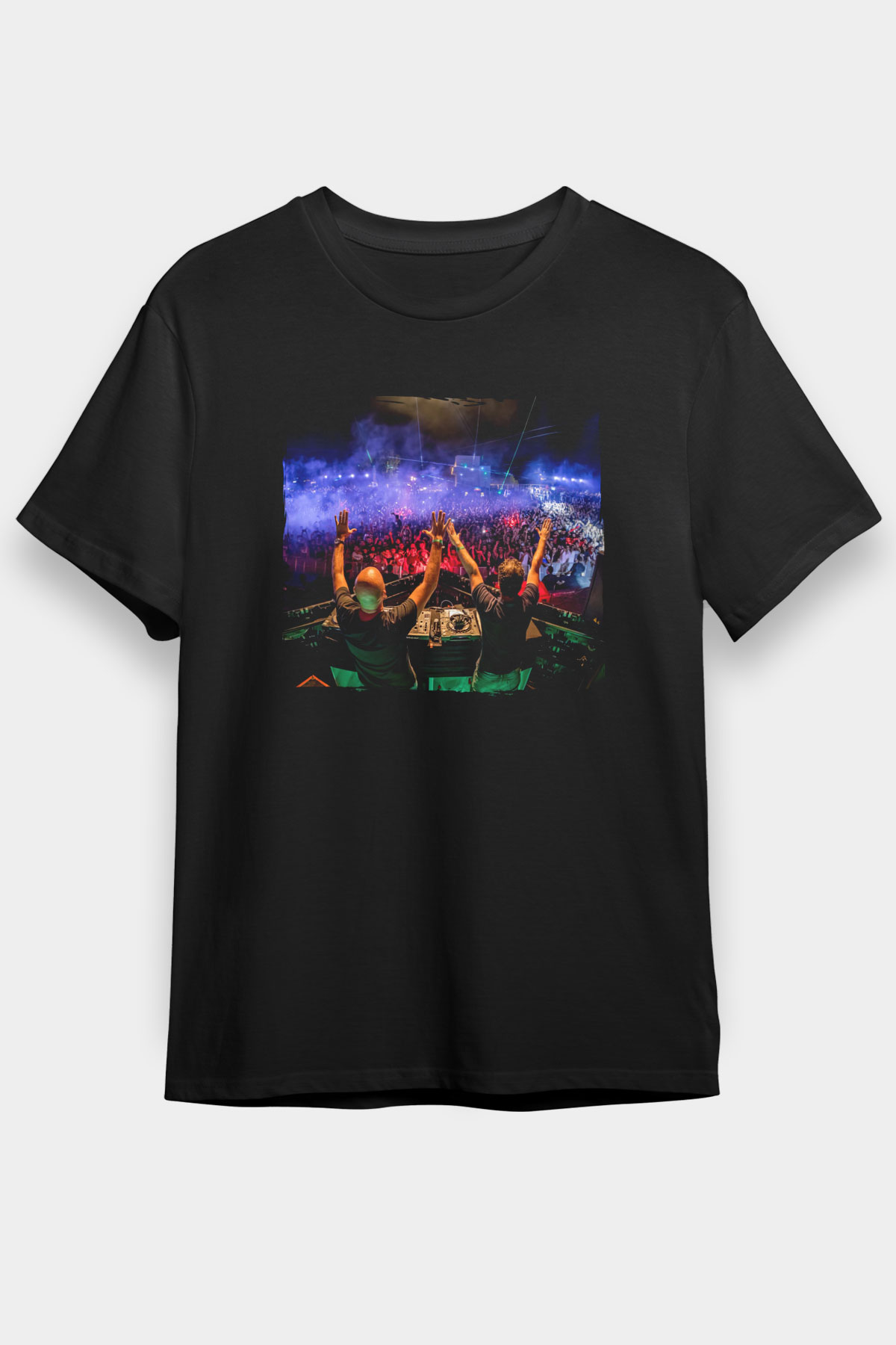 Aly & Fila Siyah Unisex Tişört T-Shirt - TişörtFabrikası