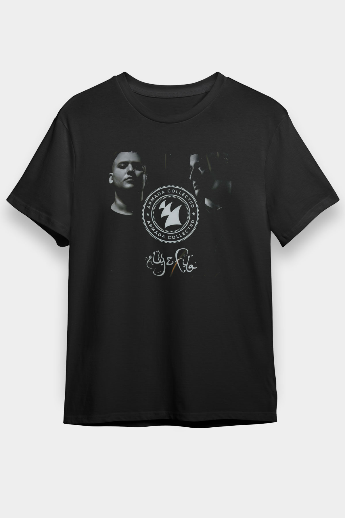 Aly & Fila Siyah Unisex Tişört T-Shirt - TişörtFabrikası