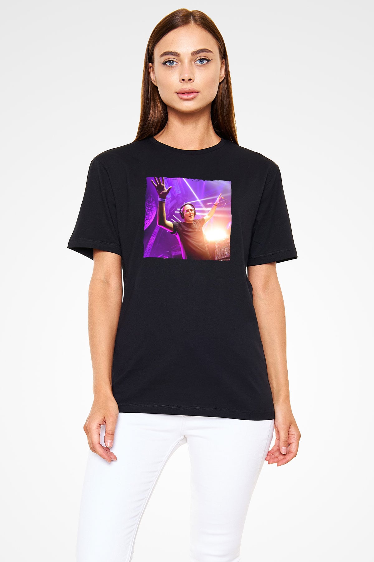Aly & Fila Siyah Unisex Tişört T-Shirt - TişörtFabrikası