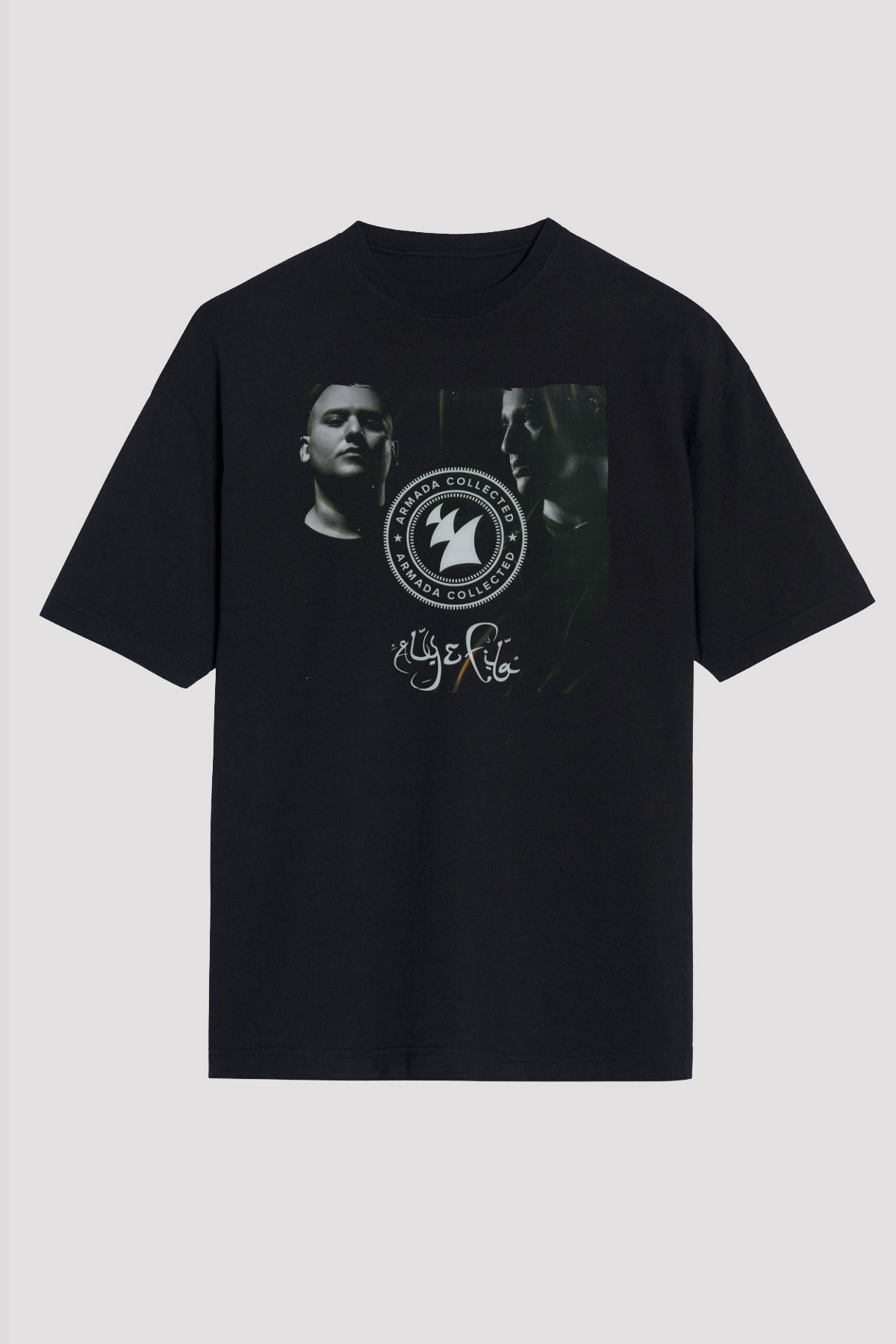 Aly & Fila Siyah Unisex Tişört T-Shirt - TişörtFabrikası