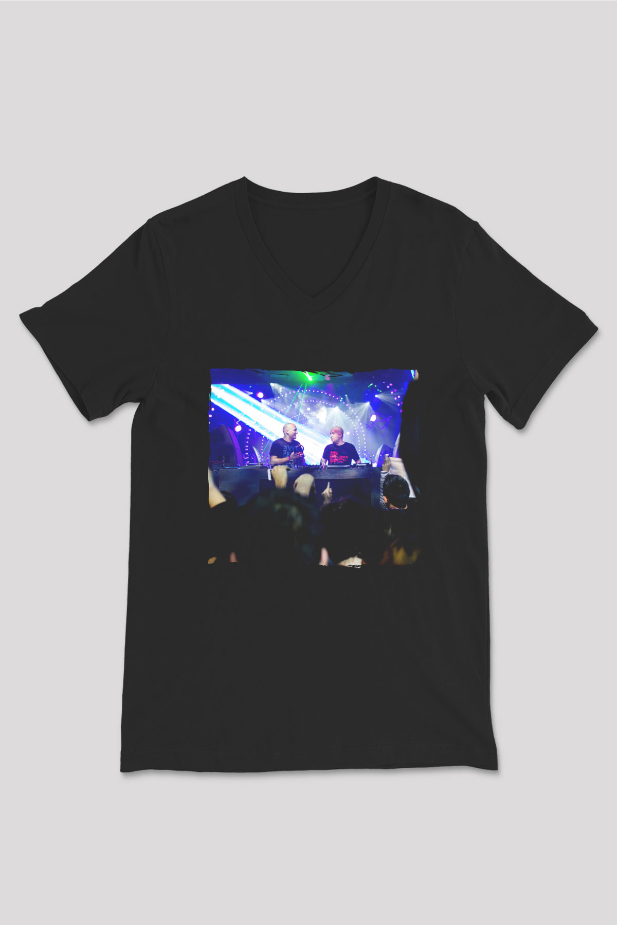 Aly & Fila Siyah Unisex V Yaka Tişört