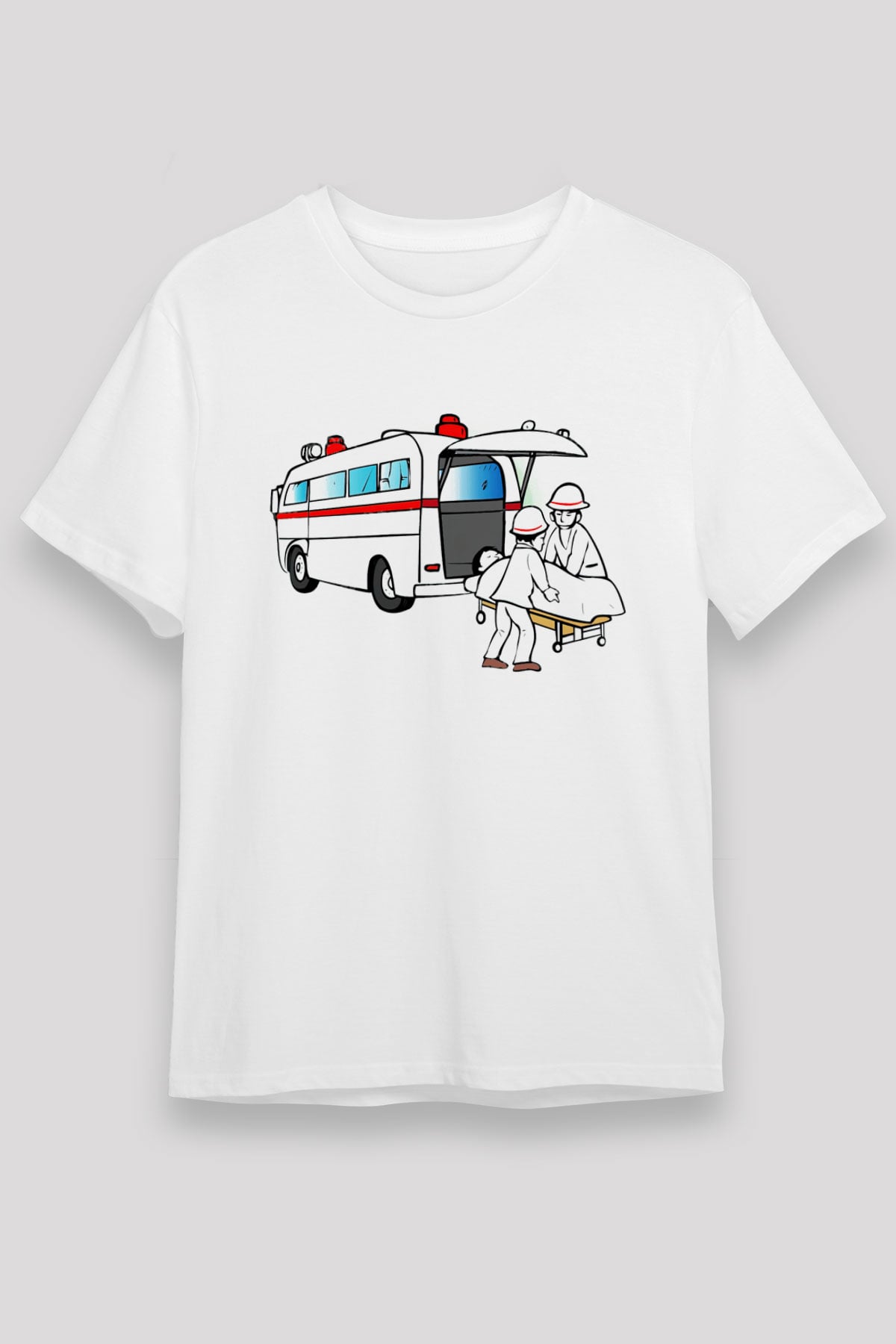 Ambulans şoförü Beyaz Unisex Tişört T-Shirt - TişörtFabrikası