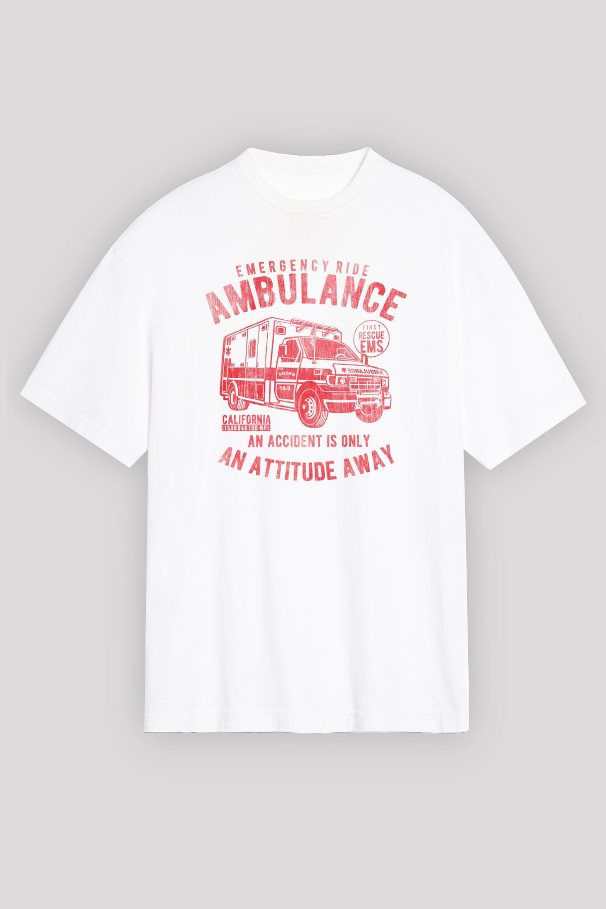 Ambulans şoförü Beyaz Unisex Tişört T-Shirt - TişörtFabrikası