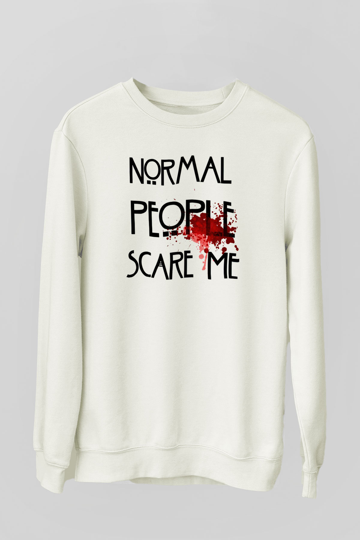 American Horror Story Beyaz Unisex Sweatshirt