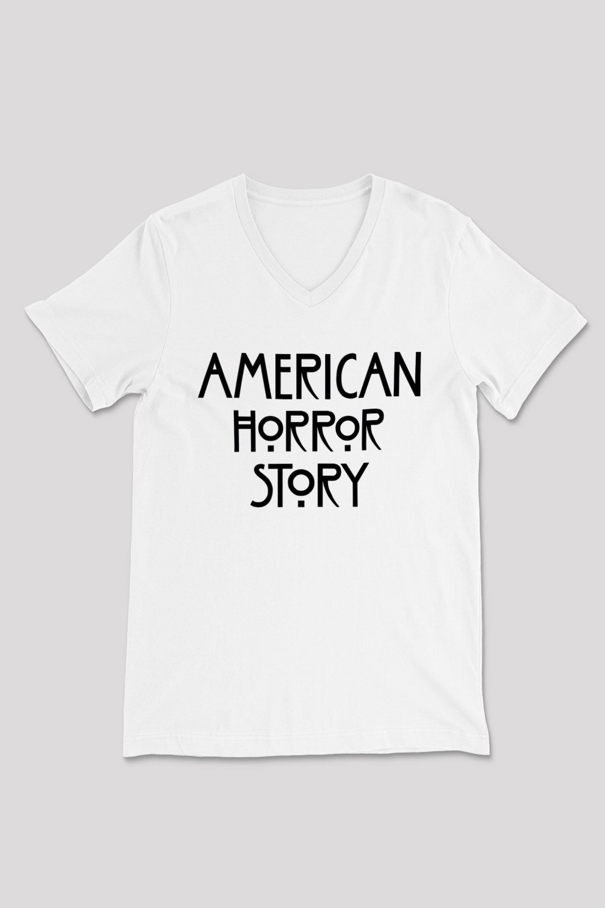 American Horror Story Normal People Scare Me Beyaz Unisex V Yaka Tişört T-Shirt