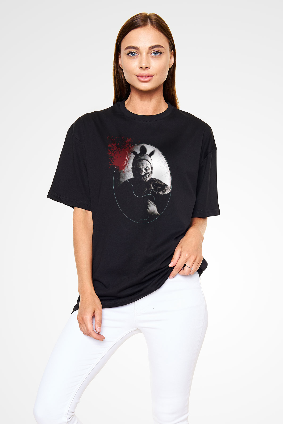 American Horror Story Siyah Unisex Oversize Tişört T-Shirt