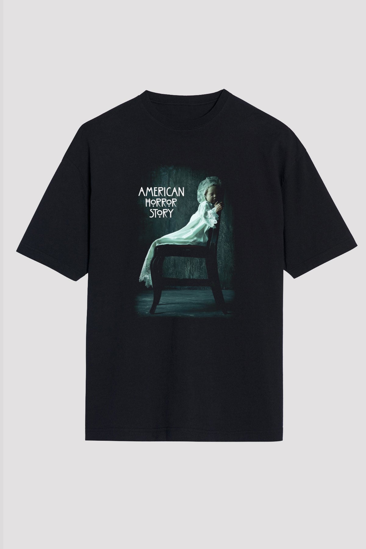 American Horror Story Siyah Unisex Oversize Tişört T-Shirt