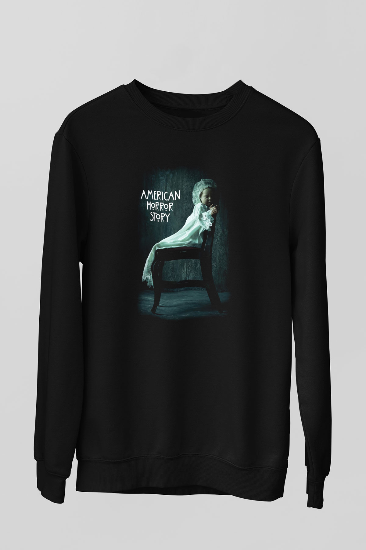 American Horror Story Siyah Unisex Sweatshirt