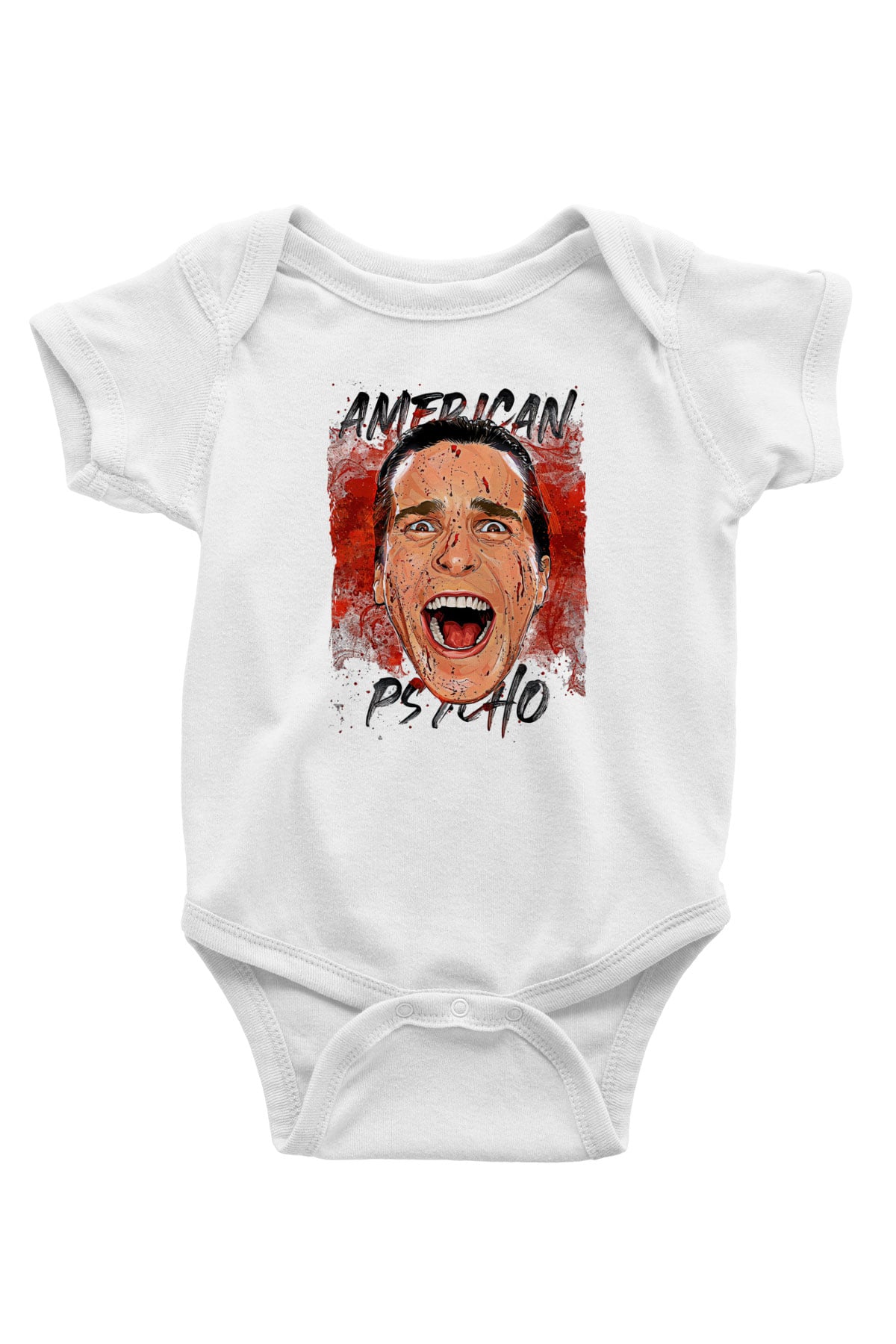 American Psycho Baskılı Beyaz Unisex Bebek Body - Zıbın