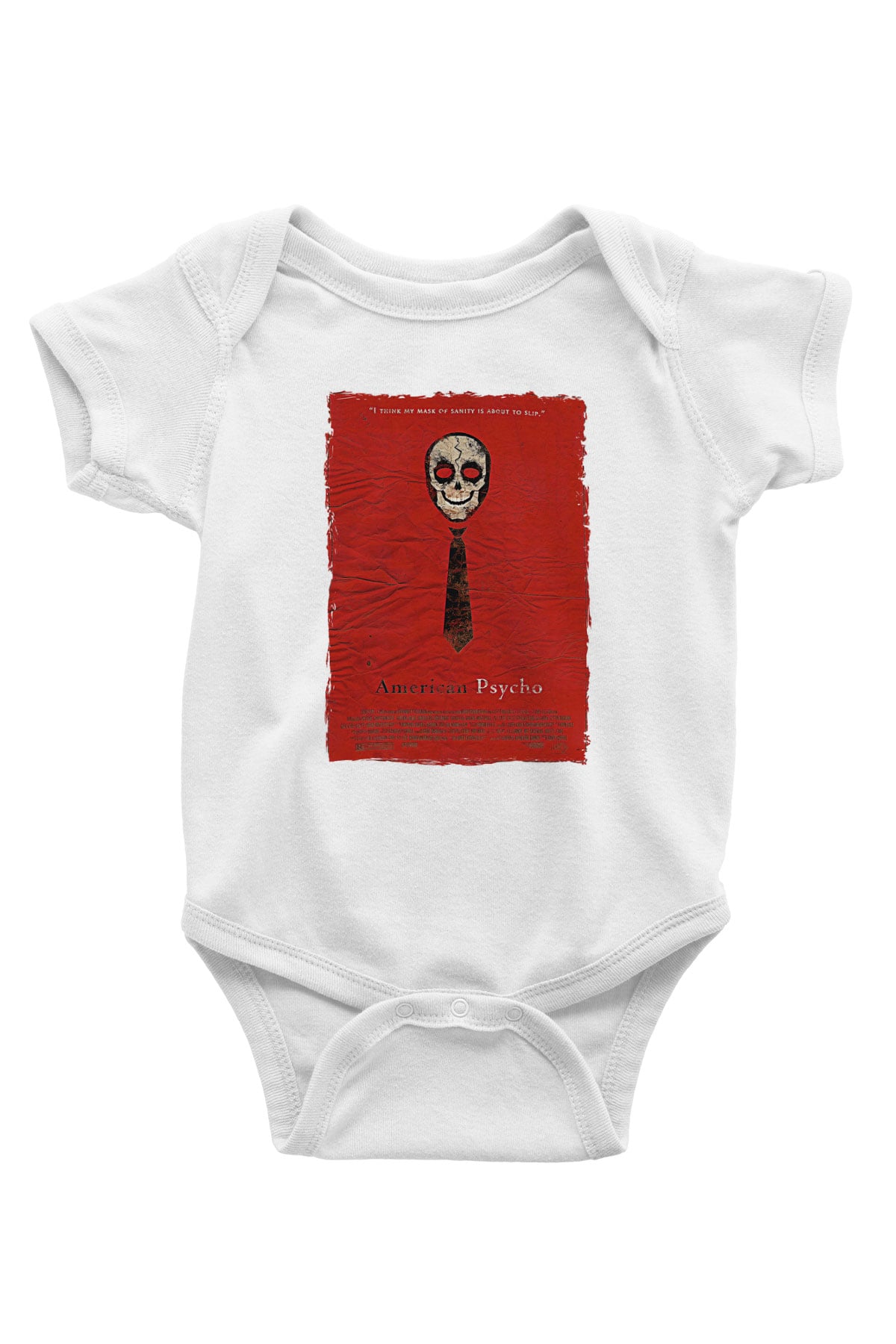 American Psycho Baskılı Beyaz Unisex Bebek Body - Zıbın
